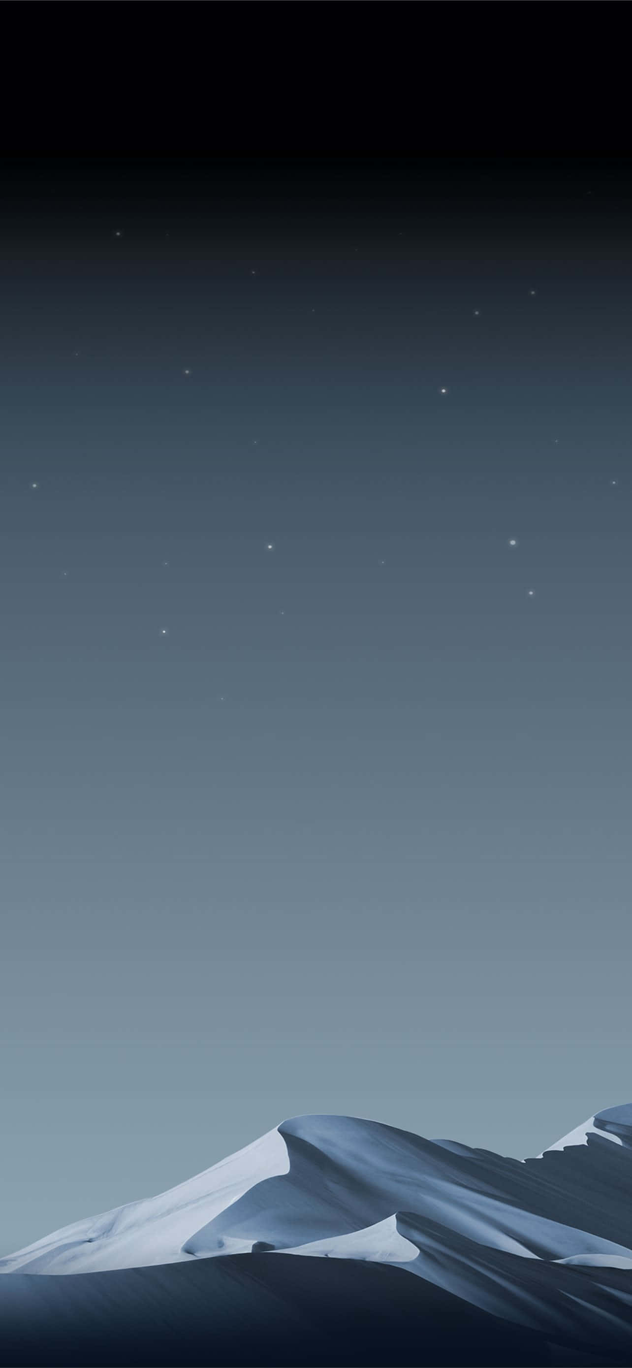 Samsung Galaxy Note 10 Plus, starry twilight sky, soft blue gradients, 2K Phone Wallpaper