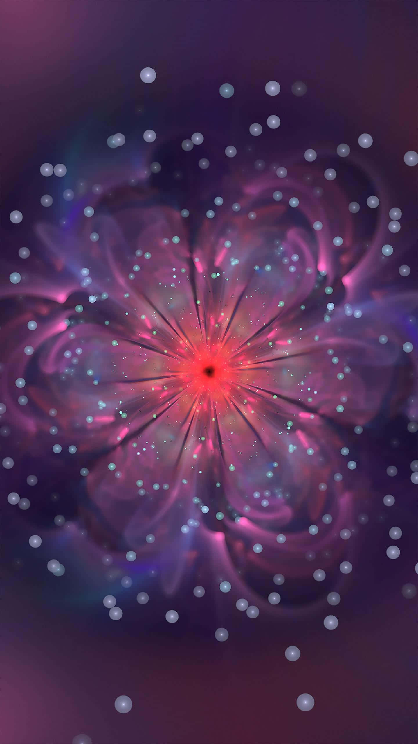 Samsung Galaxy Note 10 Plus, purple flower, star, 2K Phone Wallpaper