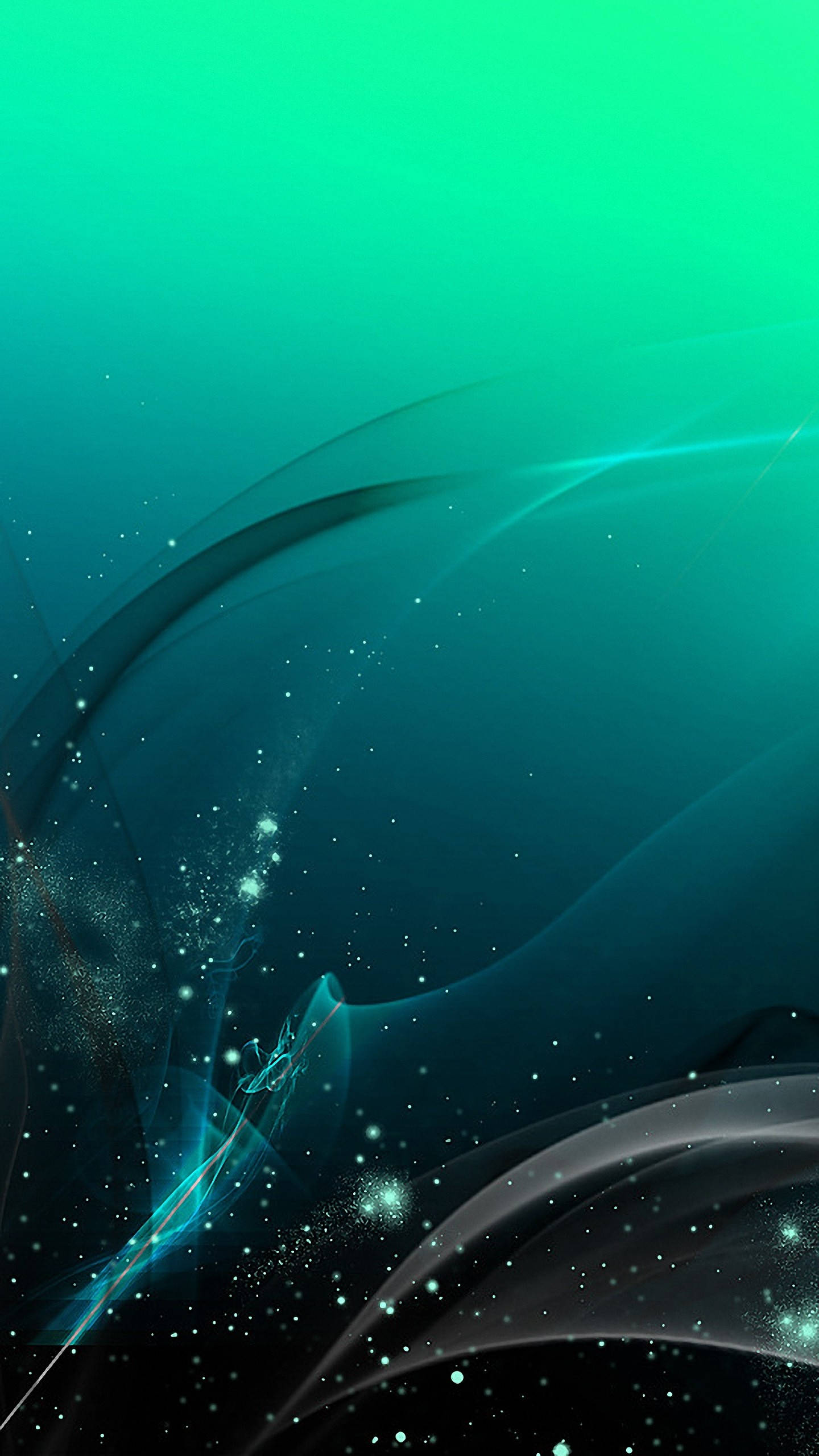 Samsung Galaxy Note 5, abstract light turquoise, vibrant teal, 2K Phone Wallpaper