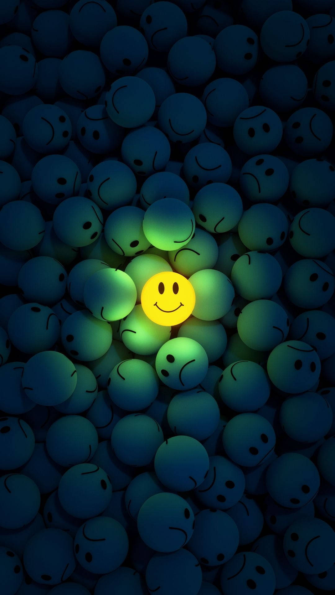 Samsung Galaxy S20, glow in the dark, smiley, Full HD Phone Wallpaper
