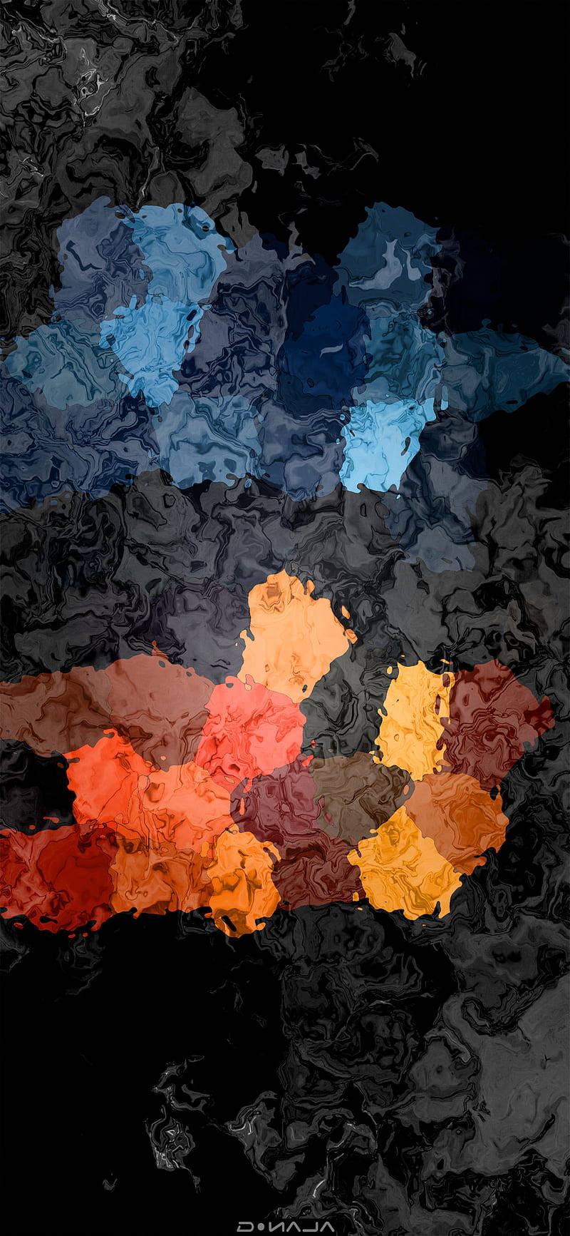 Samsung Galaxy S20, blue, orange, HD Phone Wallpaper