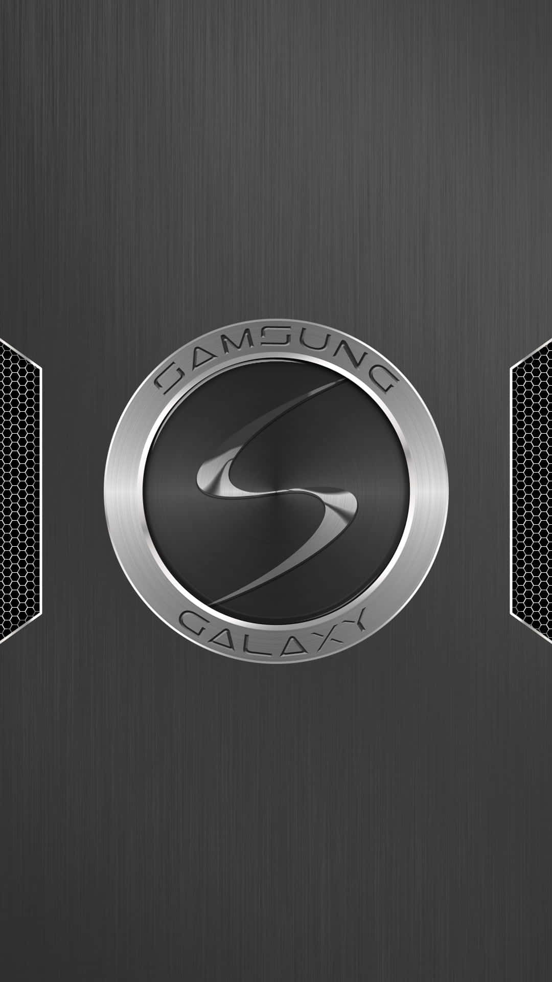 Samsung Galaxy S, metallic Samsung Galaxy logo, brushed steel background, Full HD Phone Wallpaper