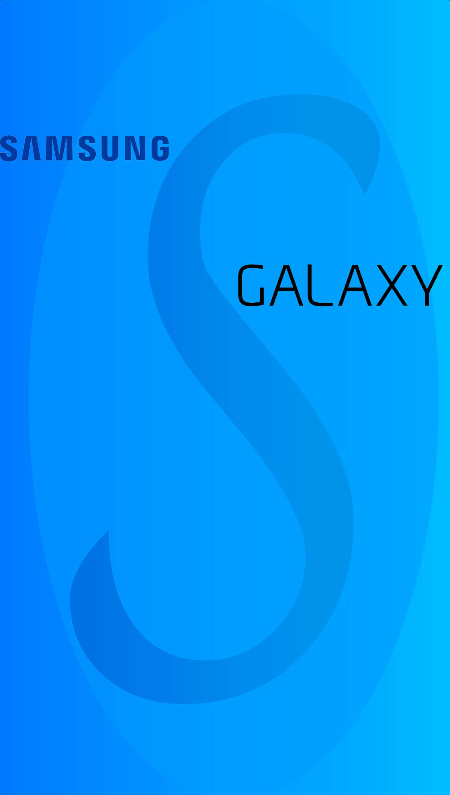 Galaxy S, sleek blue gradient, stylized S logo, Full HD Phone Wallpaper