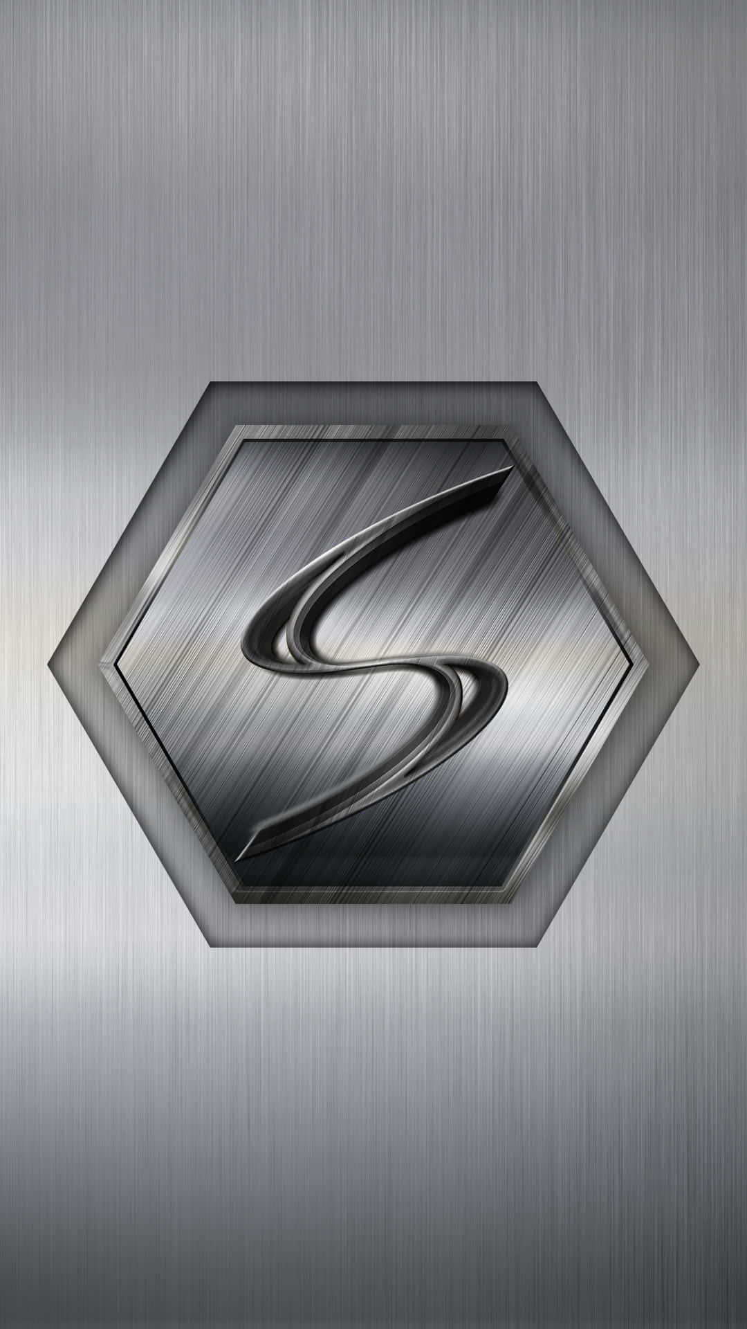 Samsung Galaxy S, metallic hexagonal emblem, stylized S logo, Full HD Phone Wallpaper