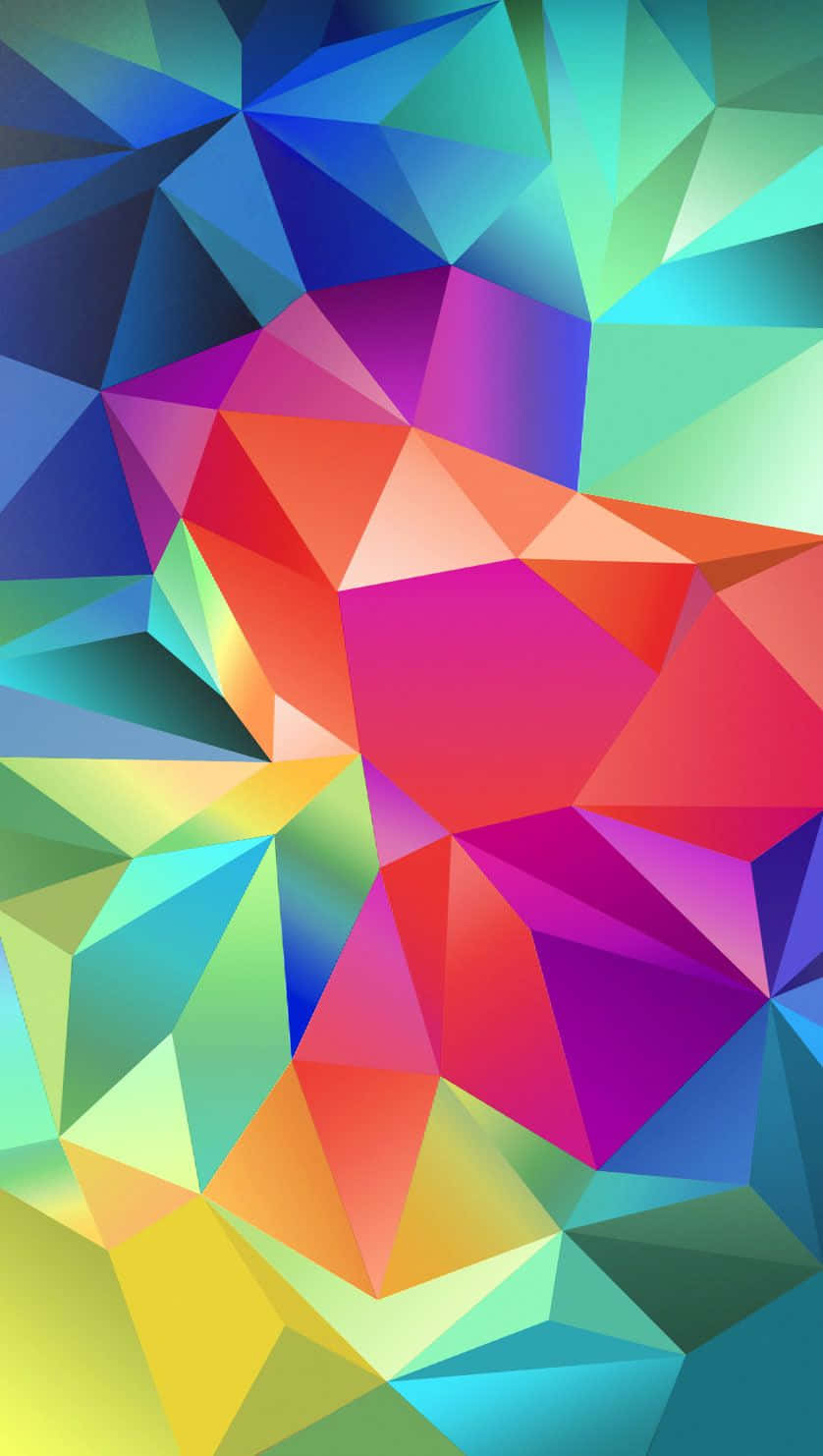 Samsung Galaxy, magenta, triangular facets, HD Phone Wallpaper