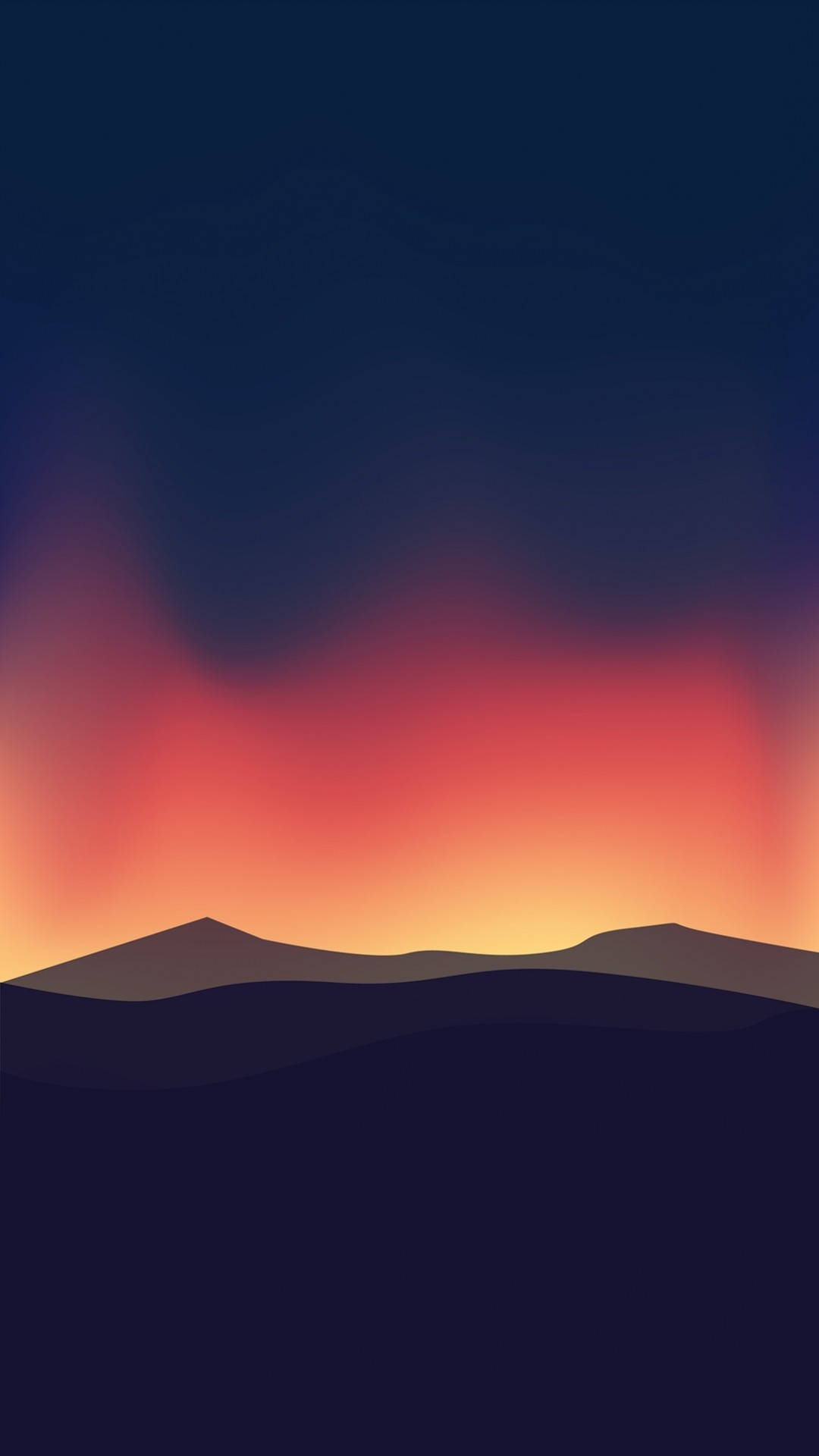 Samsung Galaxy S4, minimalist, sunset, Full HD Phone Wallpaper