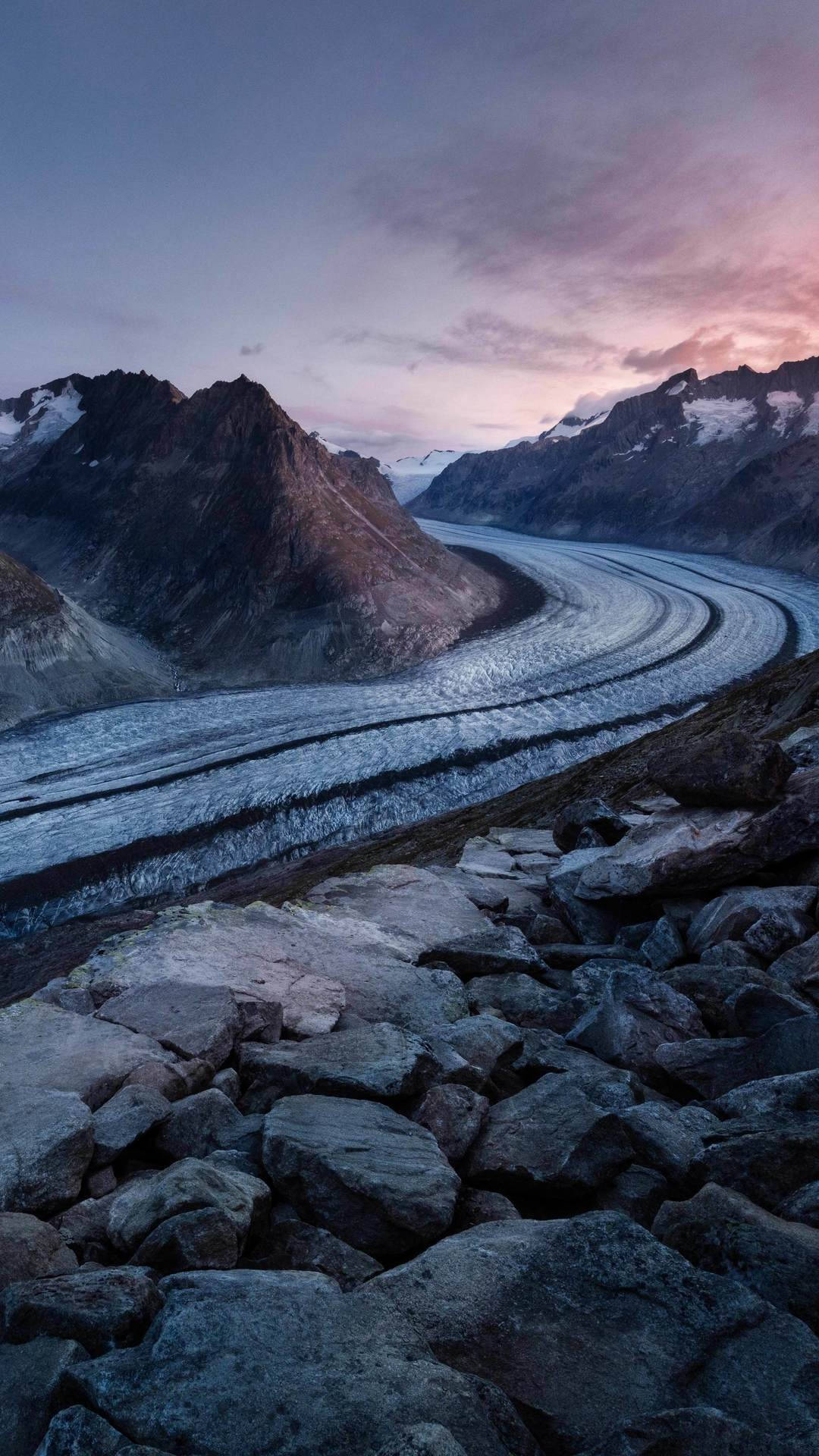 Samsung Galaxy S4, glacier, rugged mountains, Full HD Phone Wallpaper