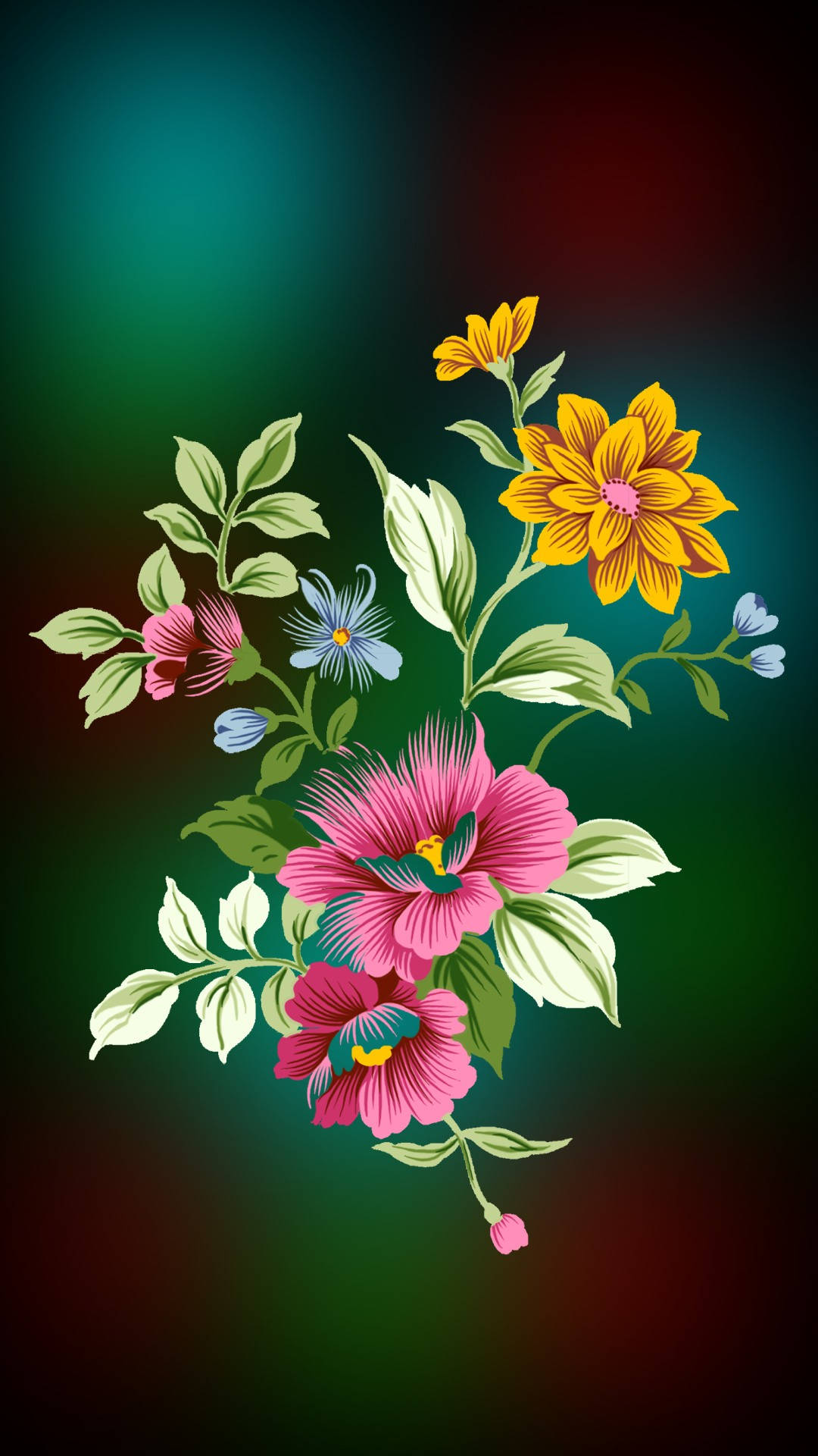 Samsung Galaxy S4, wildflowers, pink, Full HD Phone Wallpaper