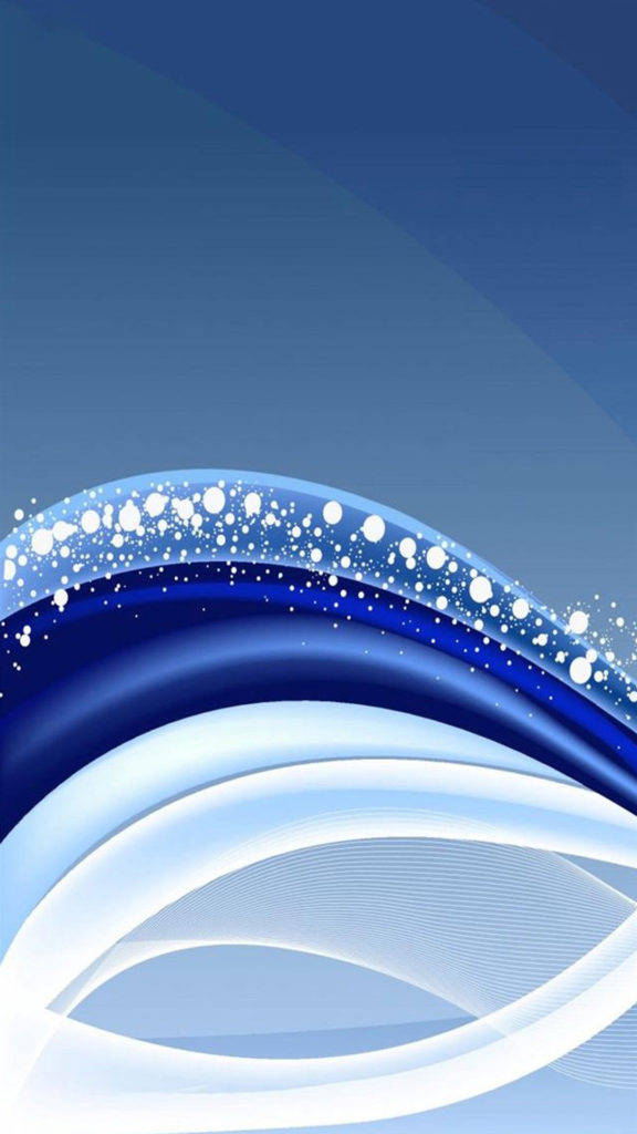 Samsung Galaxy S5, blue lines, abstract waves, SD Phone Wallpaper