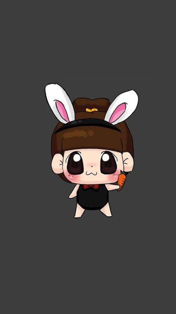 Samsung Galaxy S5, bunny girl, chibi-style rabbit character, SD Phone Wallpaper