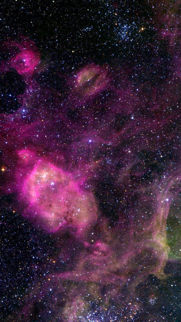 Samsung Galaxy S5, nebula, magenta, SD Phone Wallpaper