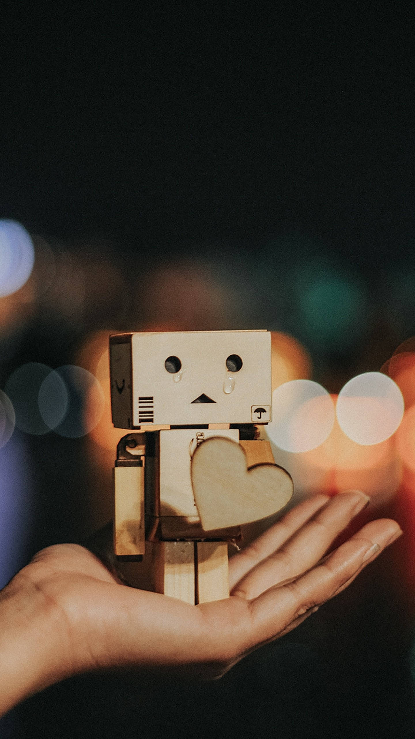 Samsung Galaxy S6 Edge, cardboard robot, wooden robot, 2K Phone Wallpaper