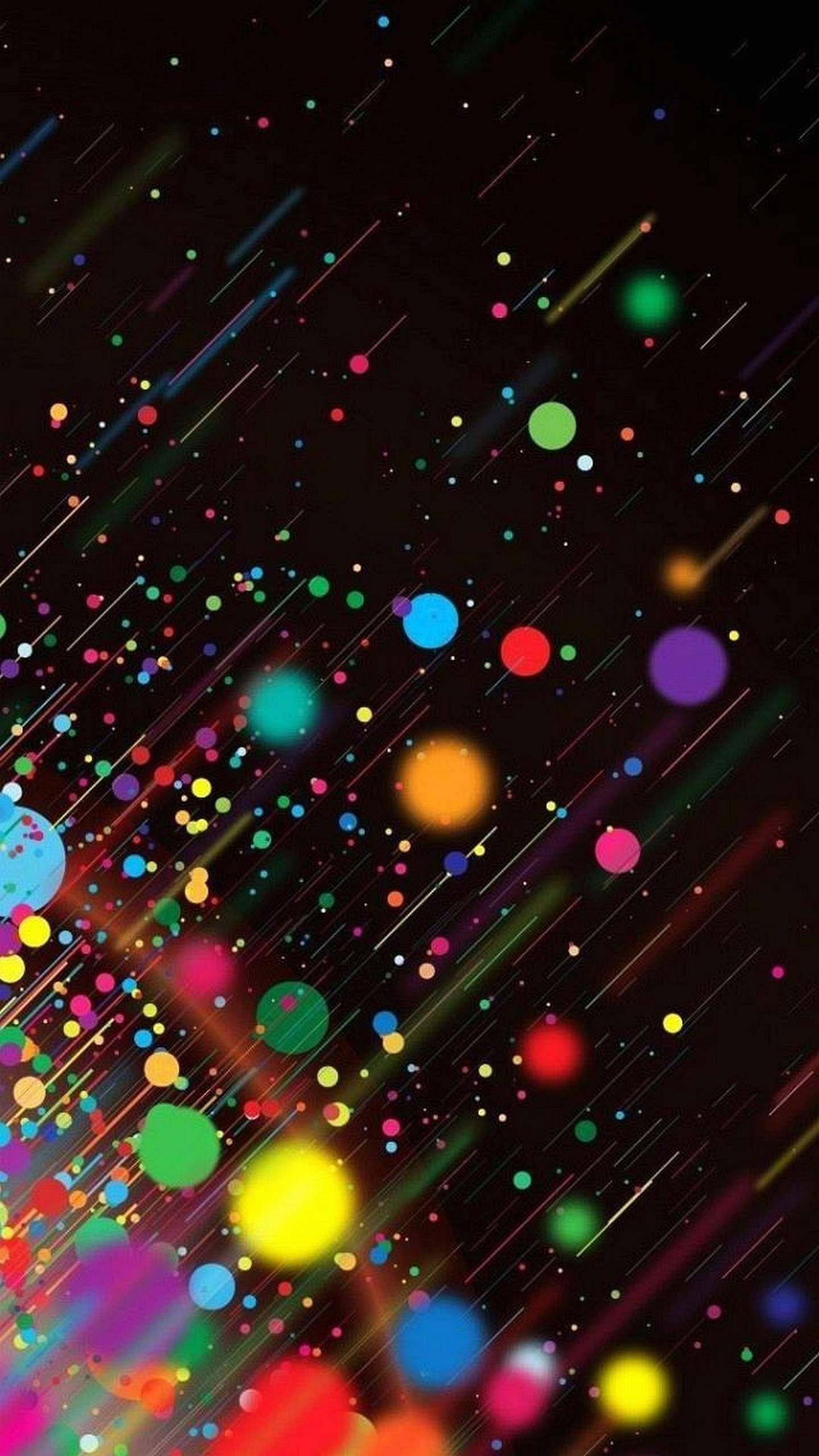 Samsung Galaxy S6 Edge, paint splashes, neon rain, 2K Phone Wallpaper