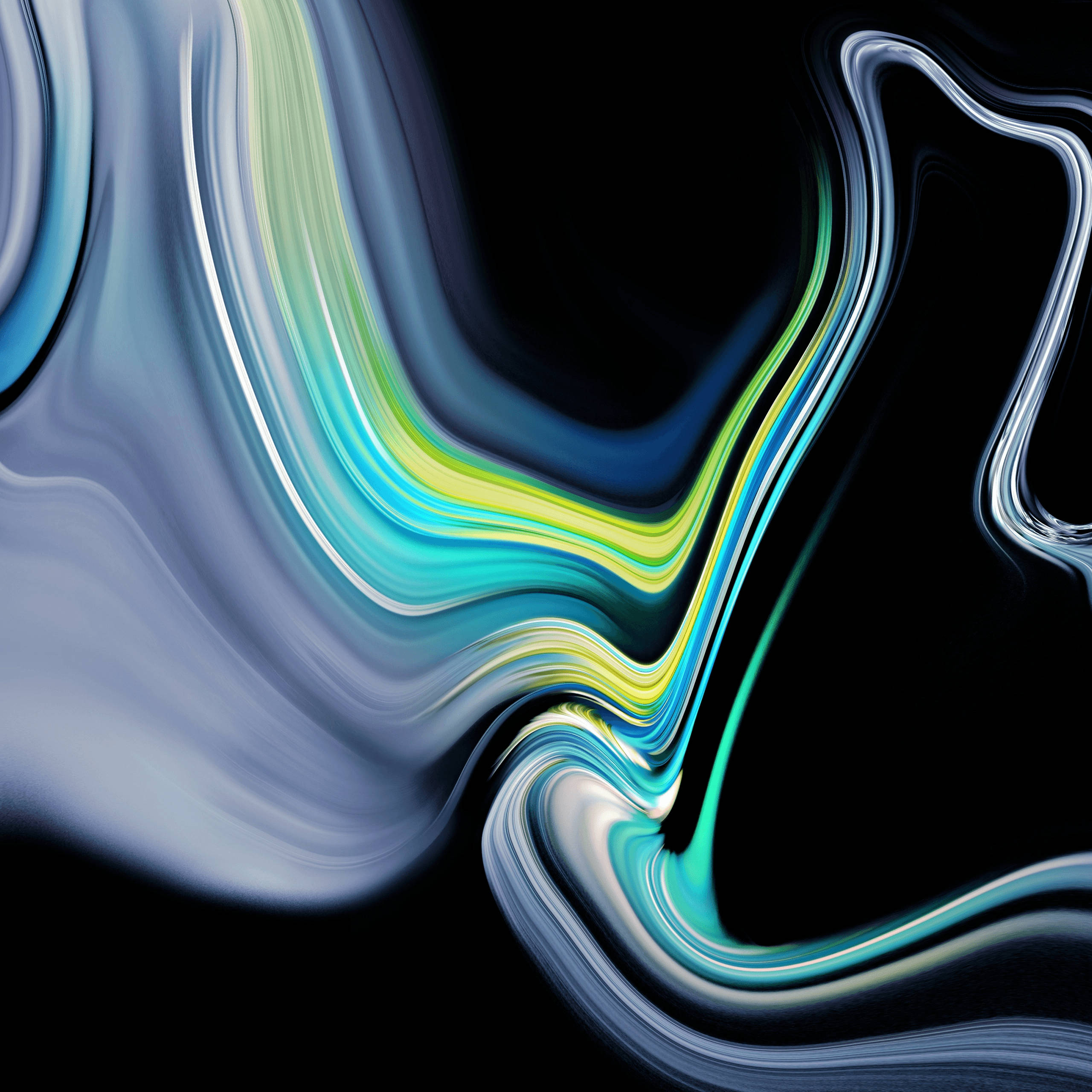 Samsung Galaxy Tablet, teal blue, lime green, 2K Desktop Wallpaper