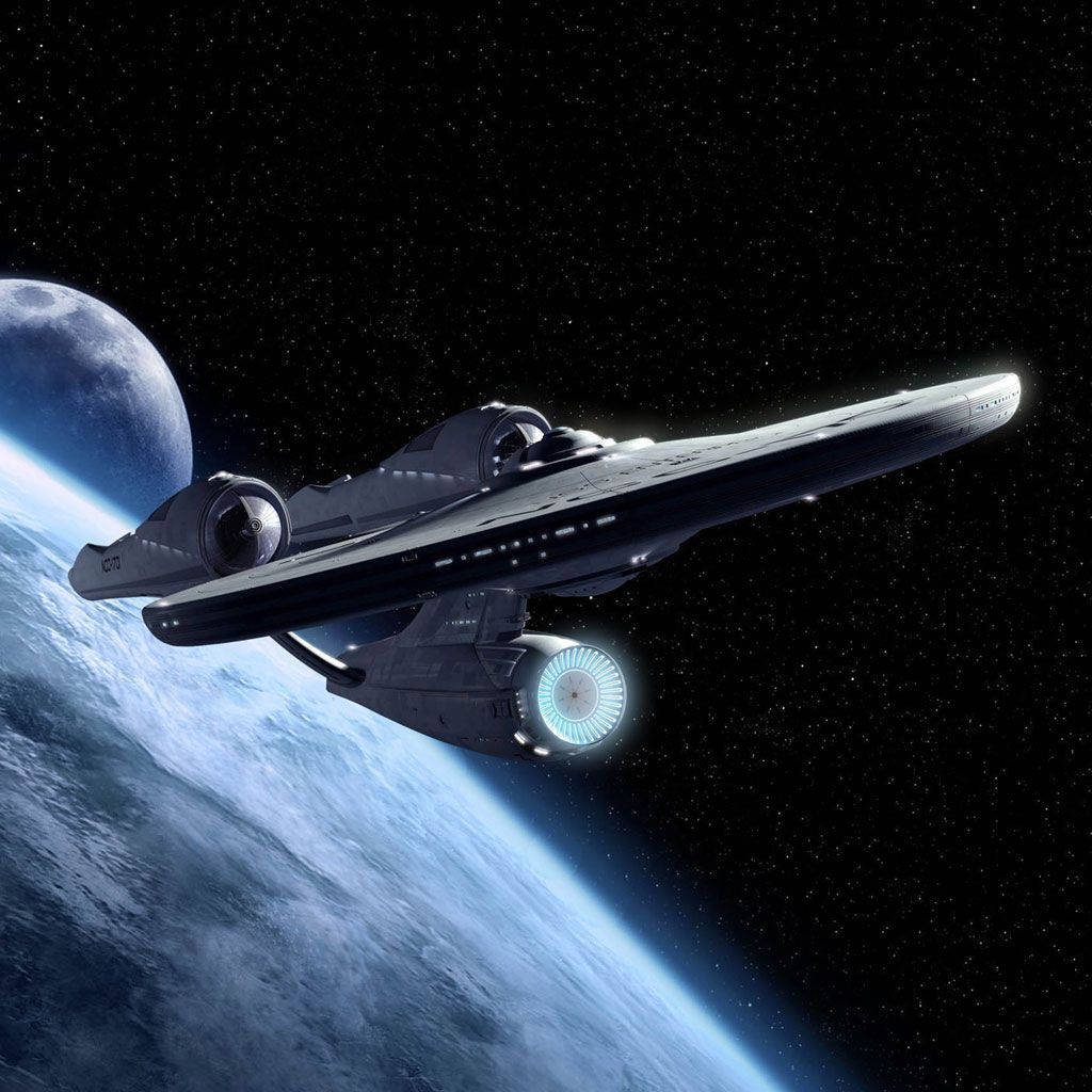 Spaceship, Samsung Galaxy Tablet, blue planet, SD Desktop Wallpaper
