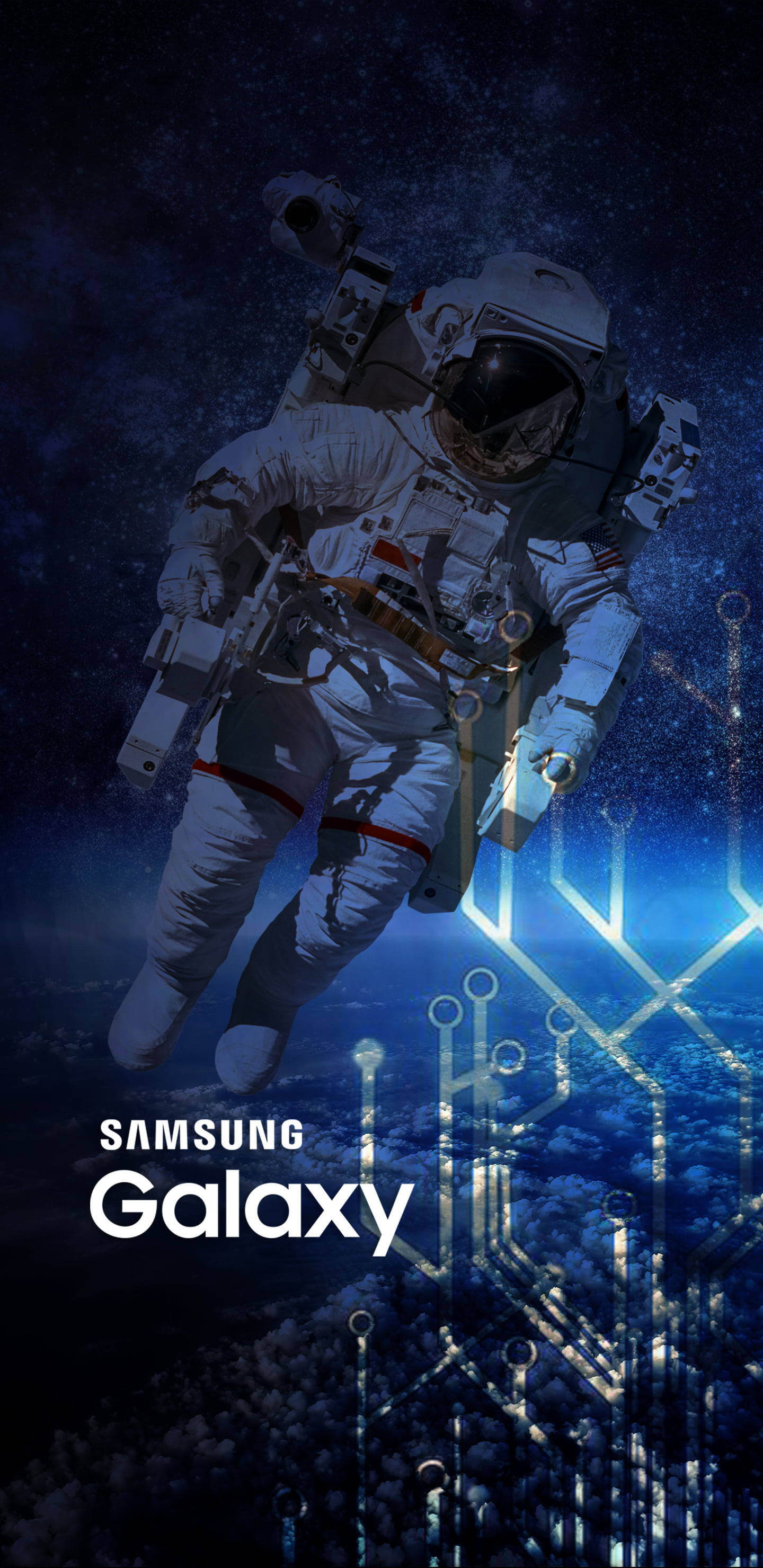 Samsung Galaxy, astronaut, space, 2K Phone Wallpaper