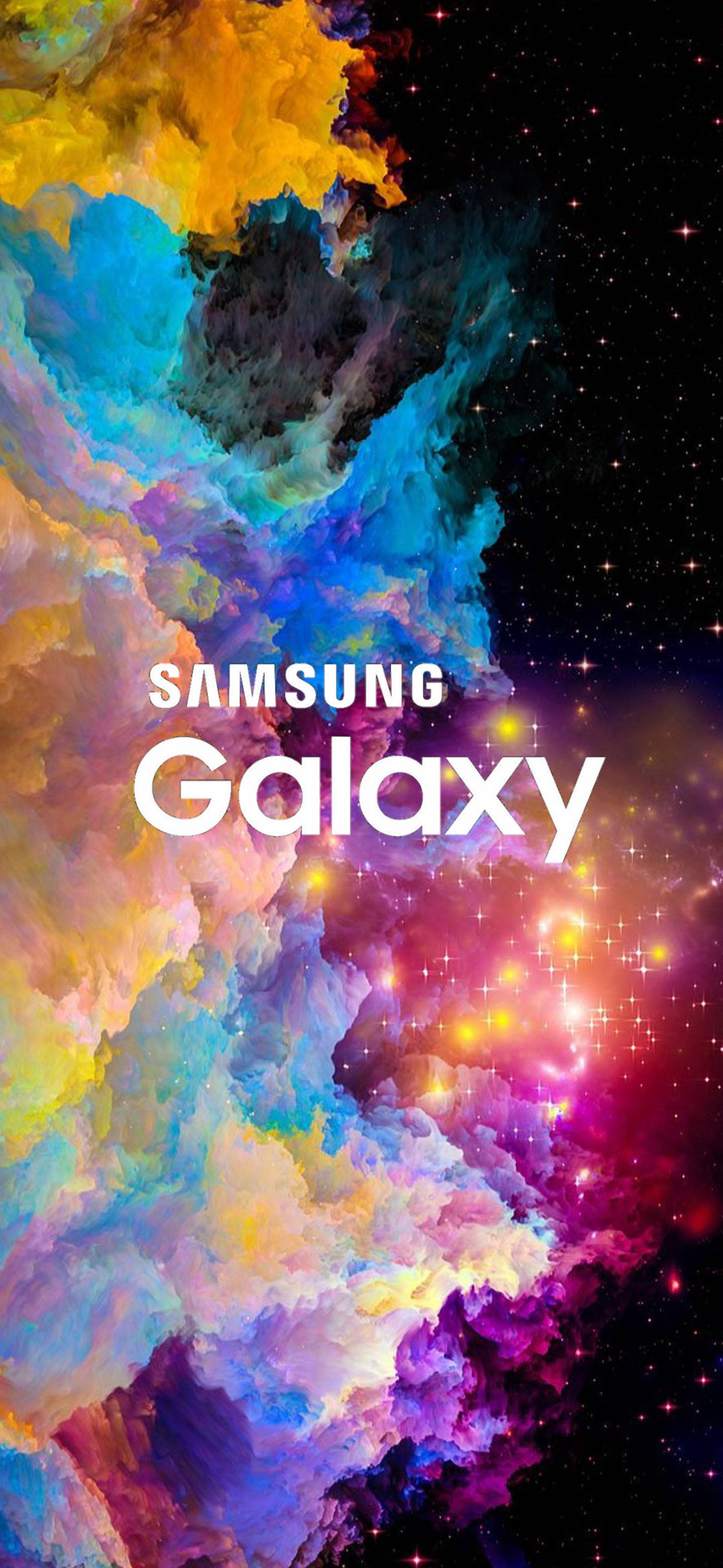 Samsung Galaxy, colorful nebula, swirling blues, 2K Phone Wallpaper