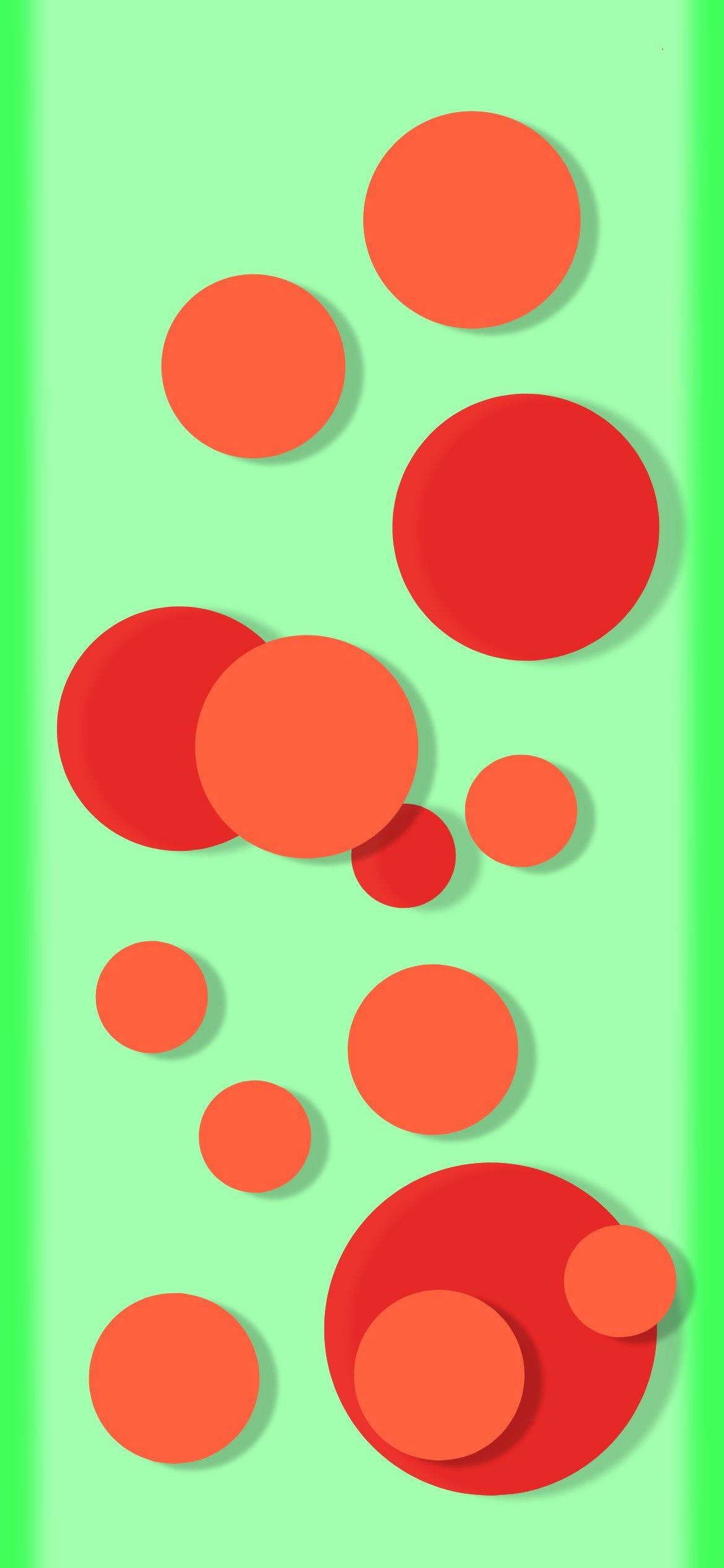 Samsung M21, red circles, mint green background, Full HD Phone Wallpaper