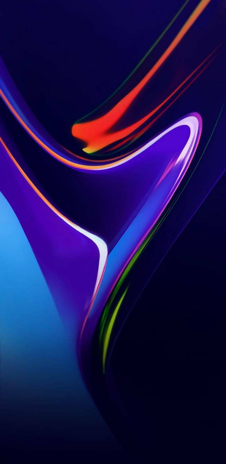 Samsung M21, neon streaks, red orange, HD Phone Wallpaper