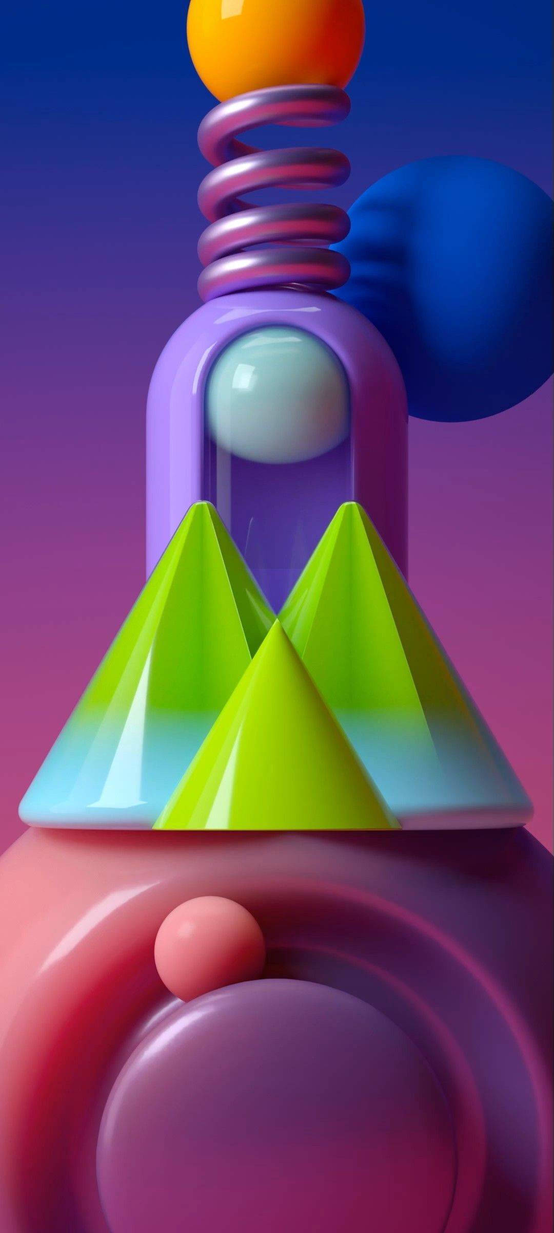 Samsung M21, 3D Thingamajig, glossy, Full HD Phone Wallpaper