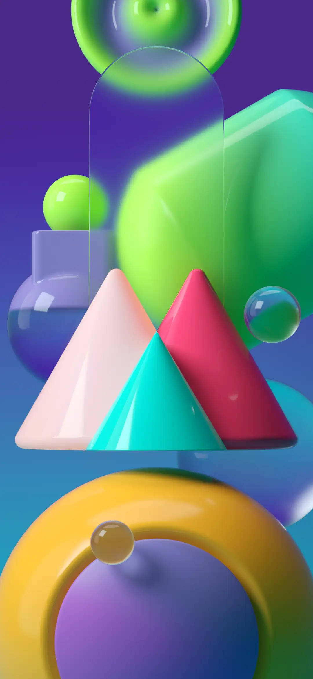Samsung M21, glossy, geometric shapes, Full HD Phone Wallpaper