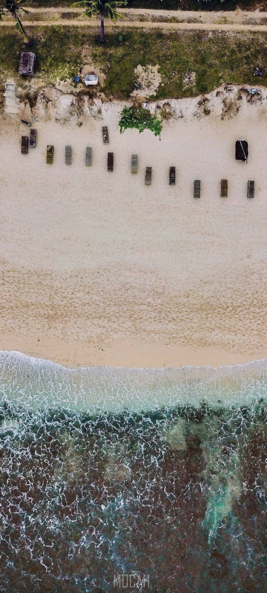 Samsung M31, beach, turquoise waves, Full HD Phone Wallpaper