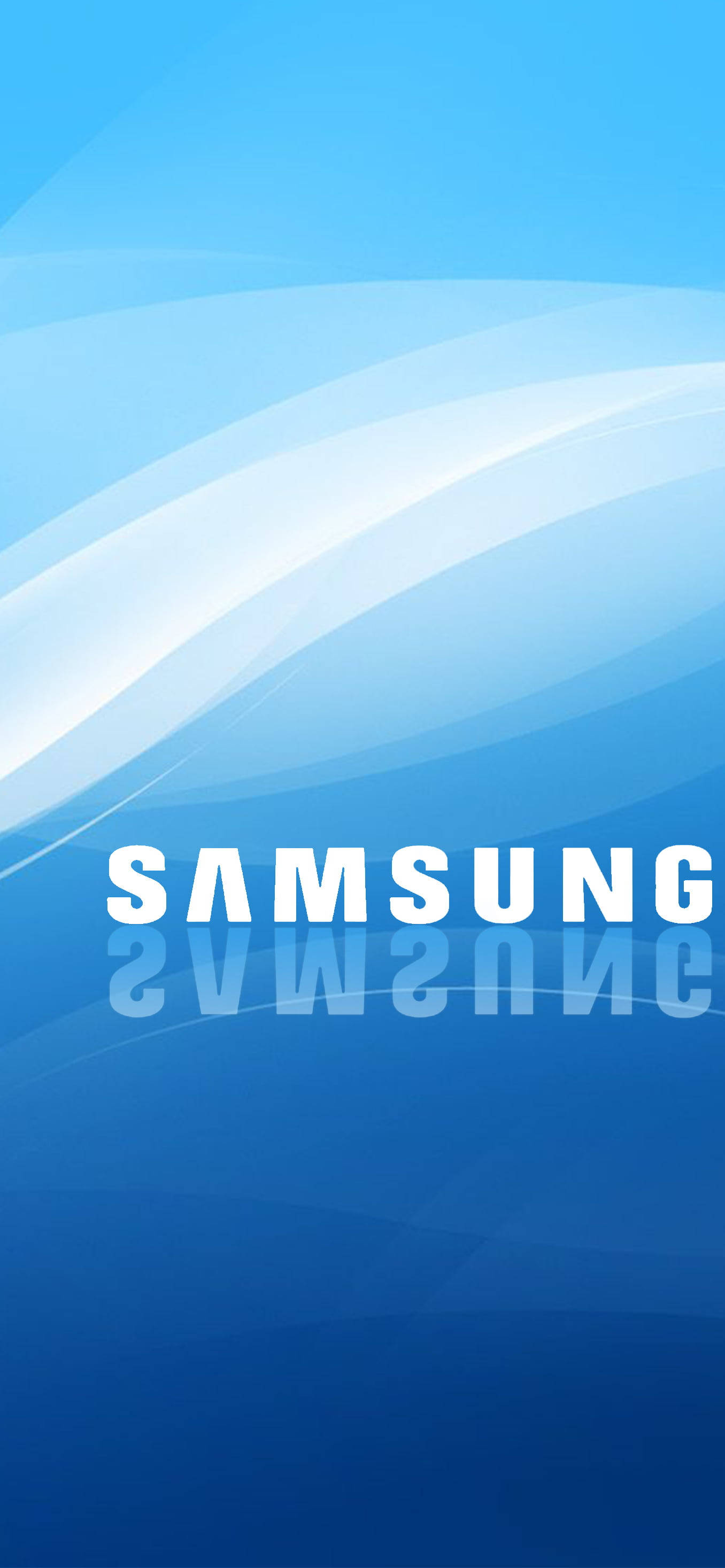 Samsung S20 FE, blue gradient, white curves, 2K Phone Wallpaper