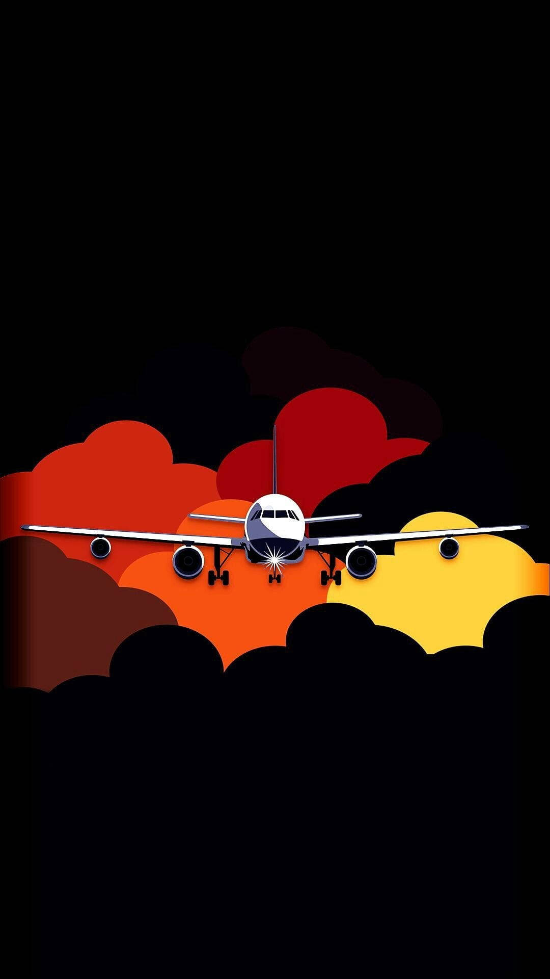 Samsung S20 FE, airplane, fiery orange, Full HD Phone Wallpaper