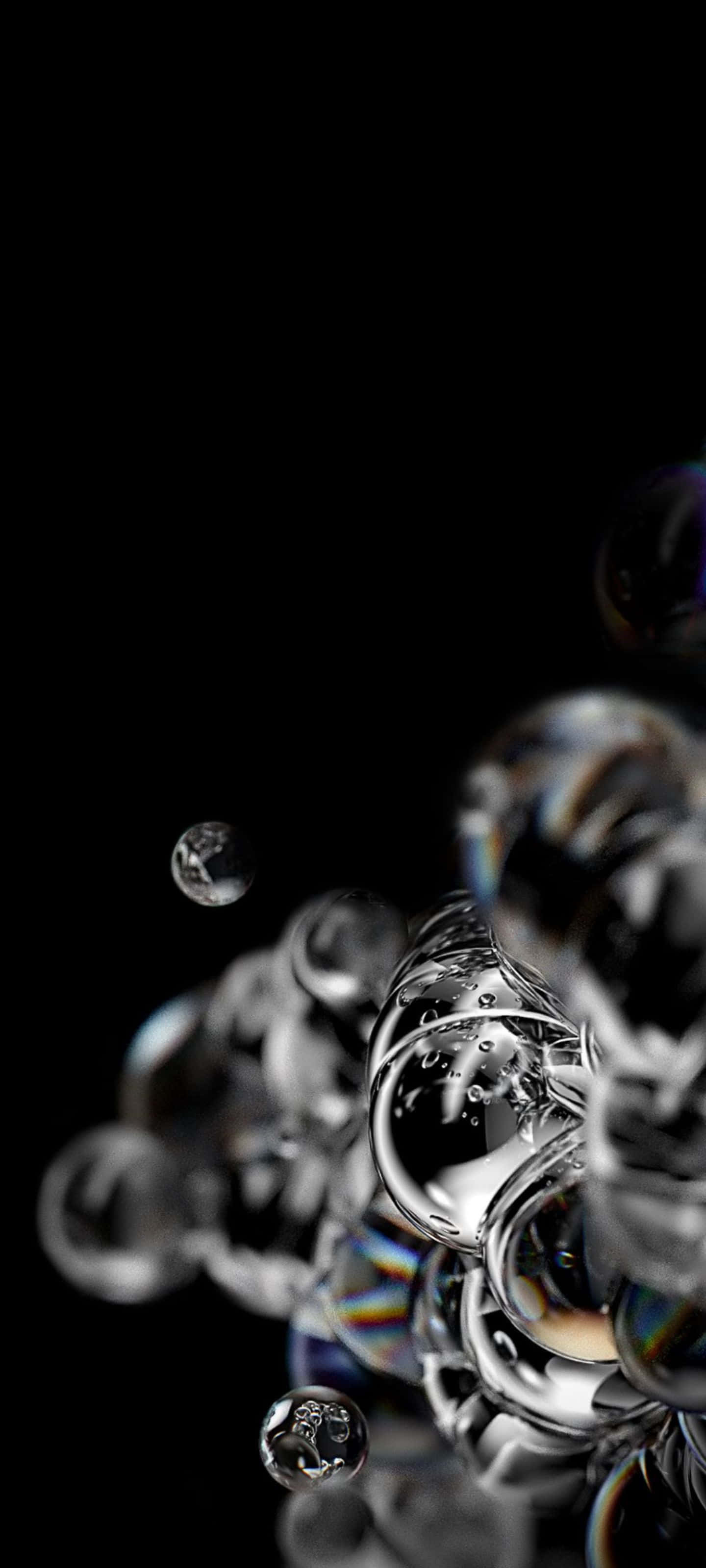 Samsung S20, 1440 x 3200, glistening water droplets, 2K Phone Wallpaper