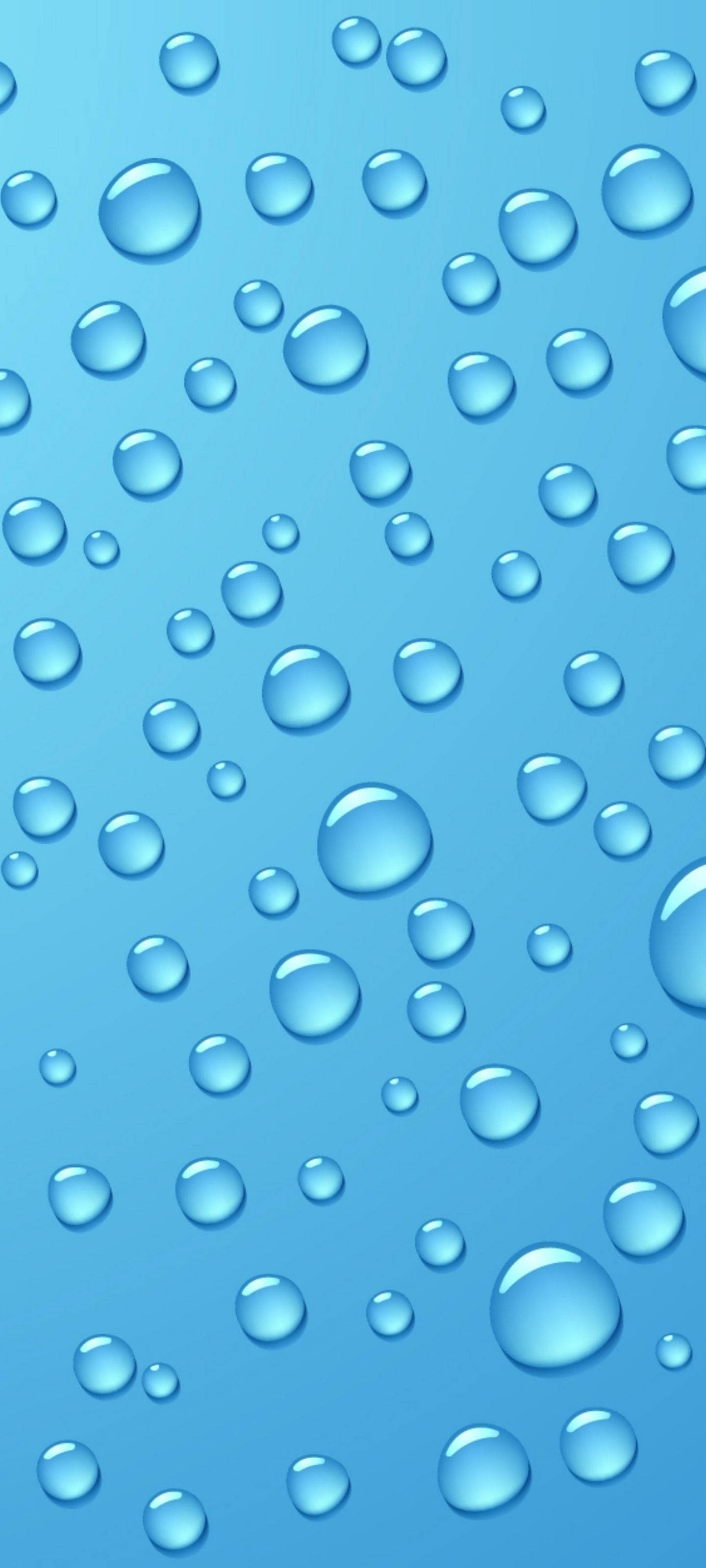 Samsung S21 Ultra, blue droplets, smooth blue surface, 2K Phone Wallpaper