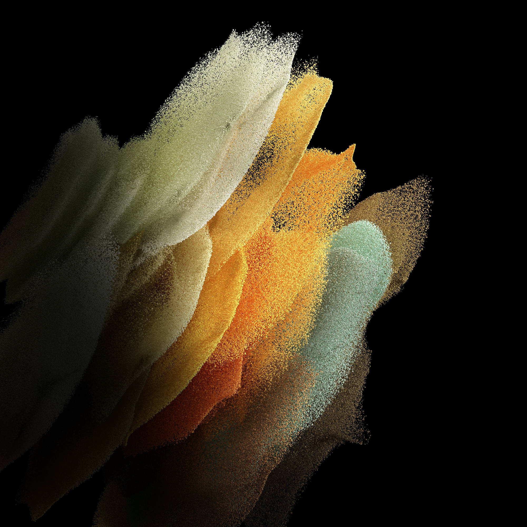 Samsung S21 Ultra, yellow dust, vibrant colored powder, Full HD Desktop Wallpaper