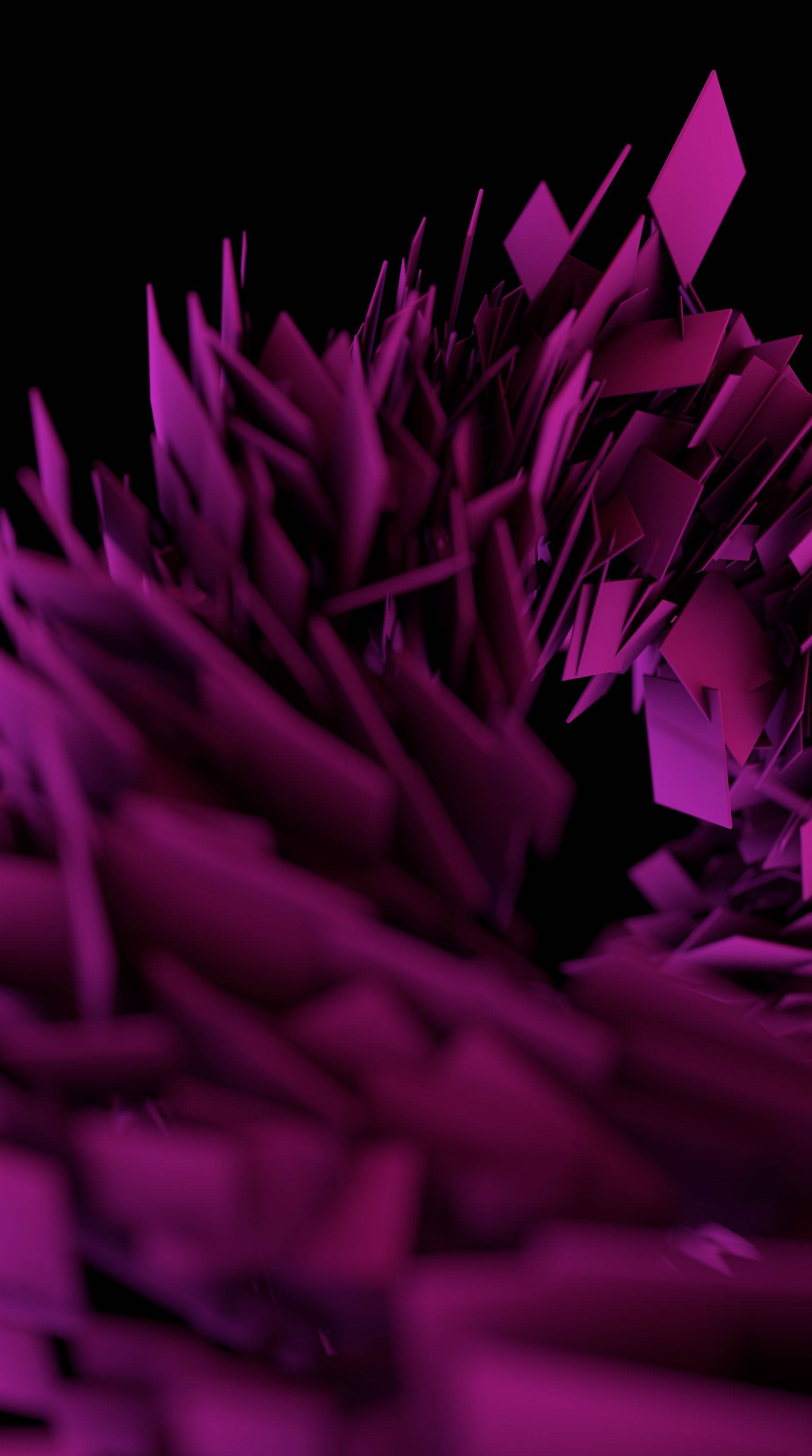 Samsung S21 Ultra, magenta, geometric shards, 2K Phone Wallpaper