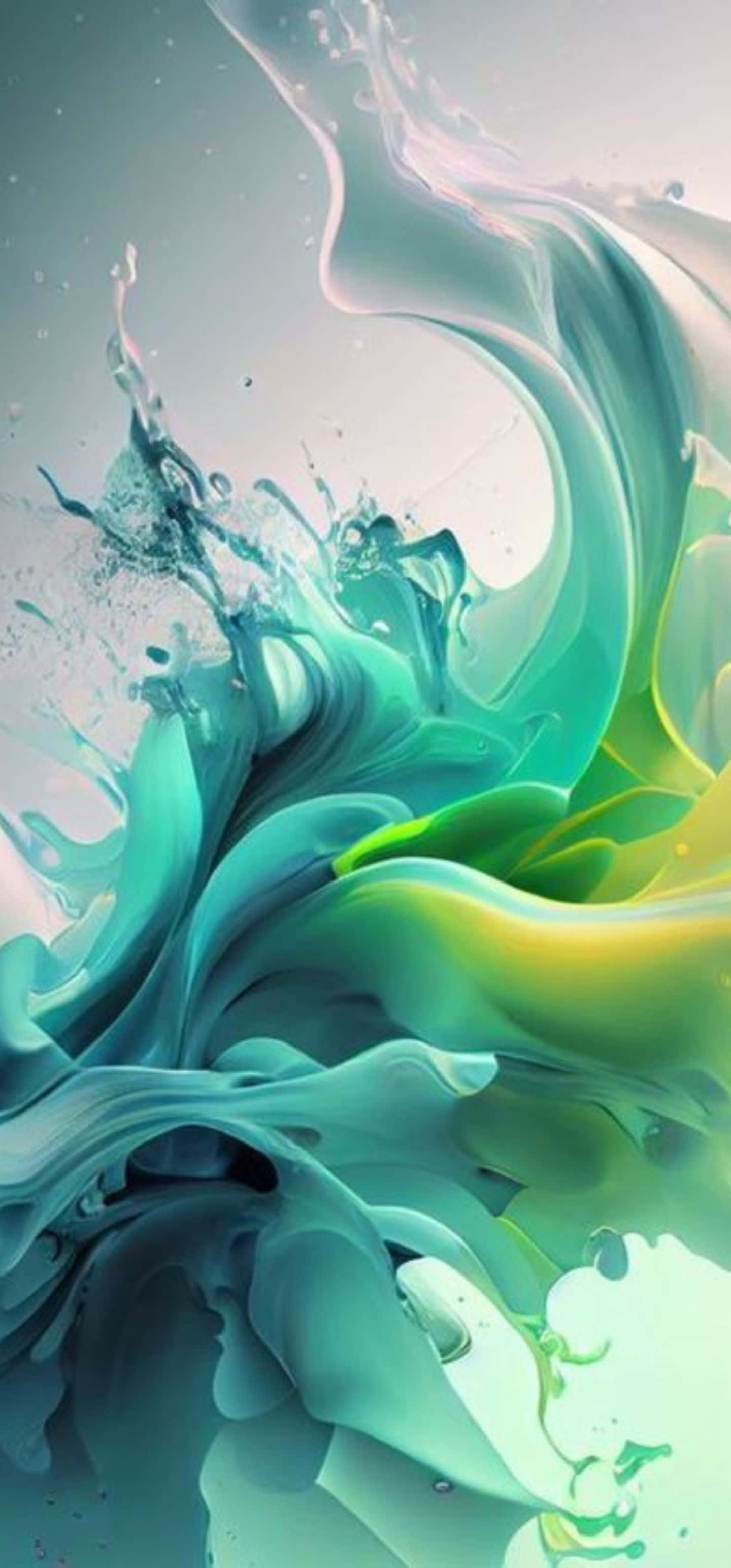 Samsung S23 Ultra, abstract aqua swirls, vibrant teal, 2K Phone Wallpaper