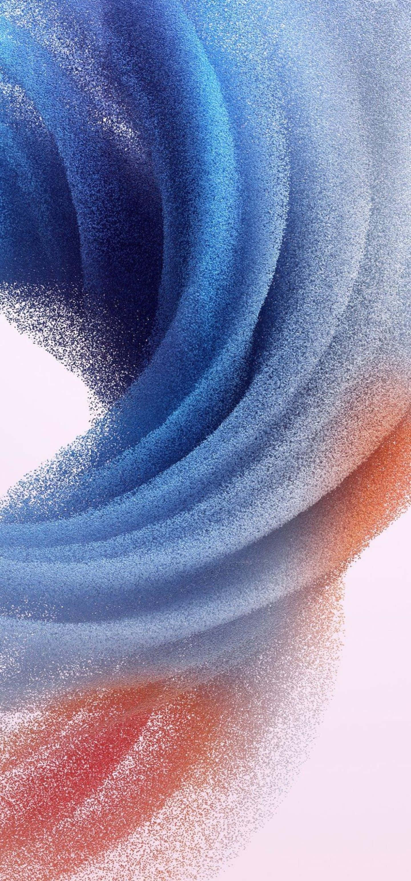 Samsung S23 Ultra, blue, orange, 2K Phone Wallpaper