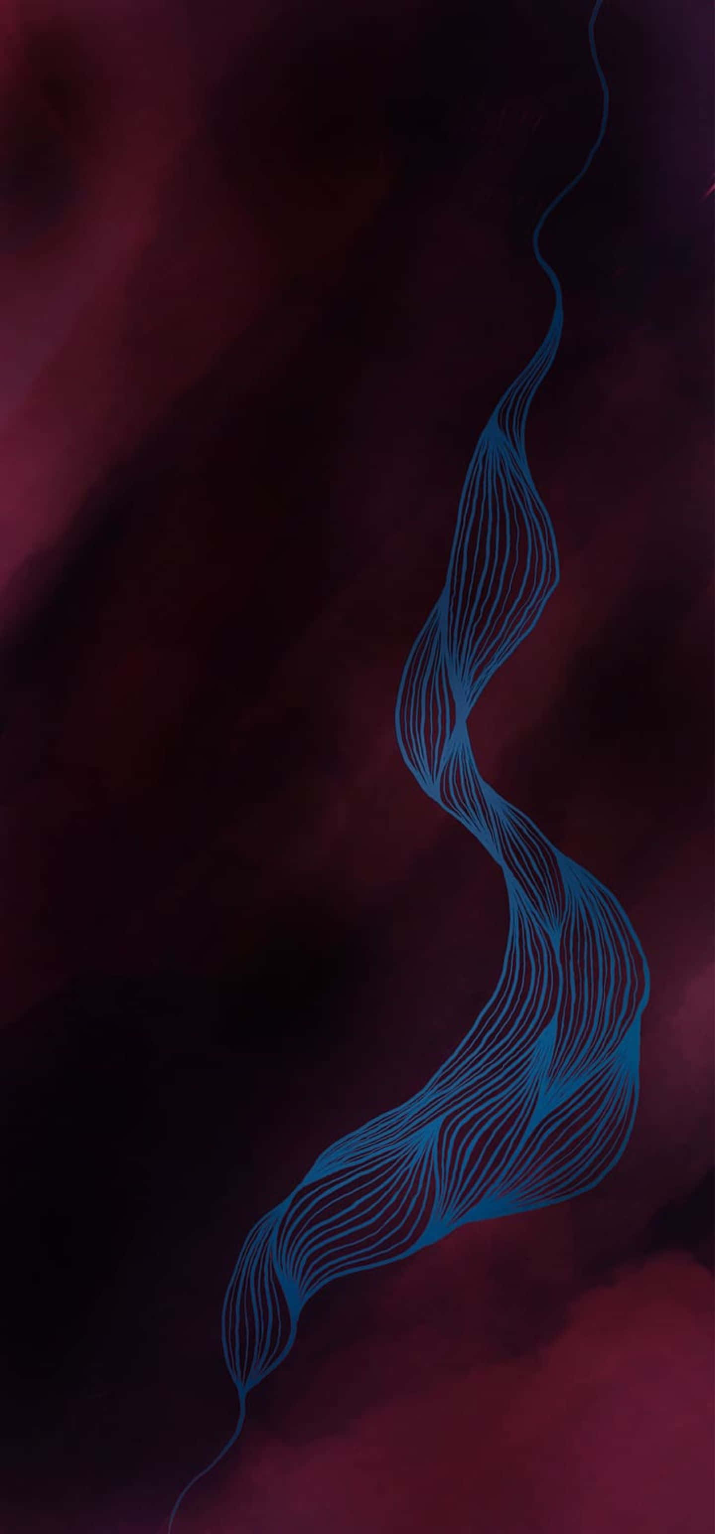 Samsung S23 Ultra, blue ribbon, glowing blue line, 2K Phone Wallpaper