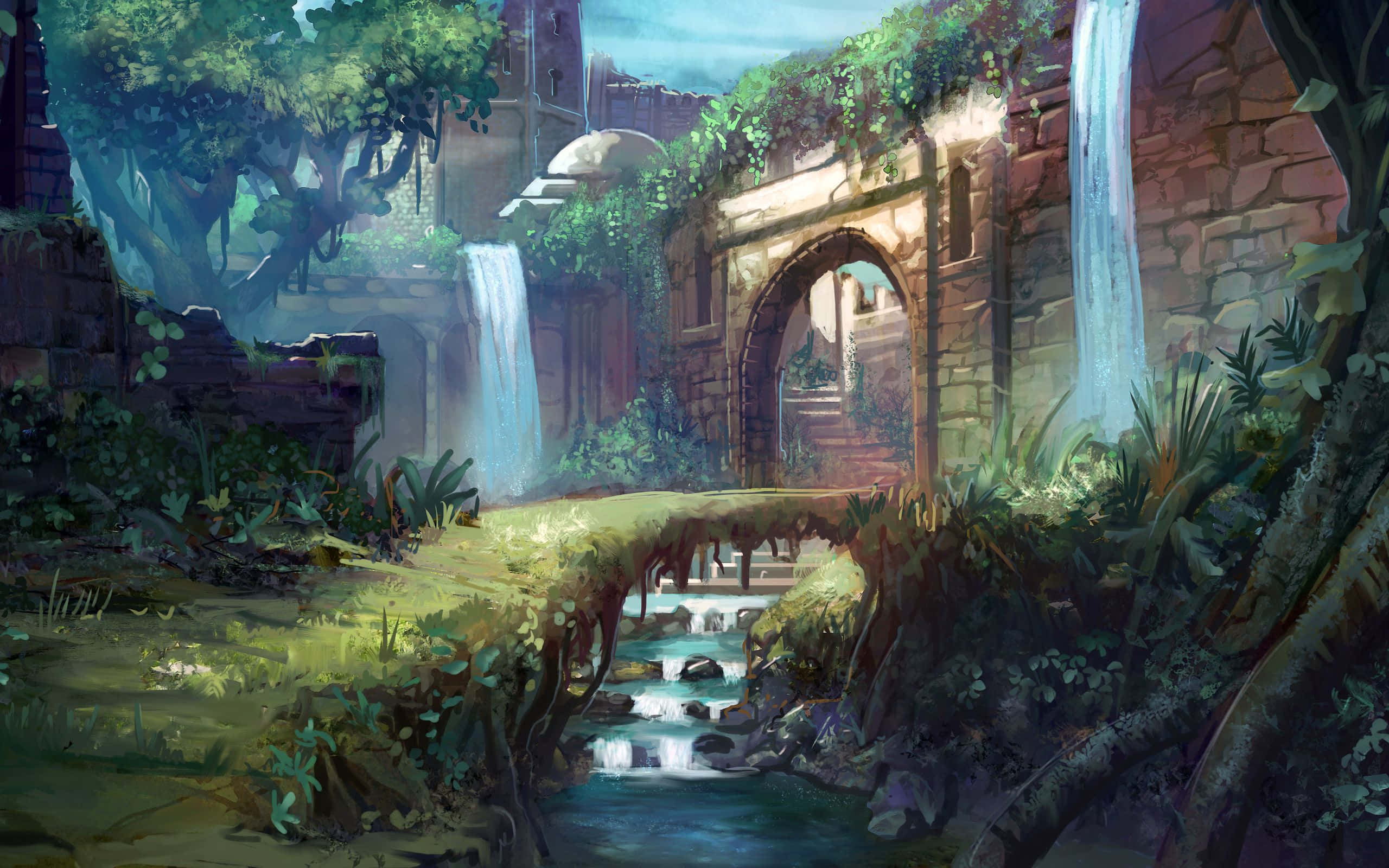 Samsung tablet, 2560 x 1600, Ancient stone ruins, 2K Desktop Wallpaper