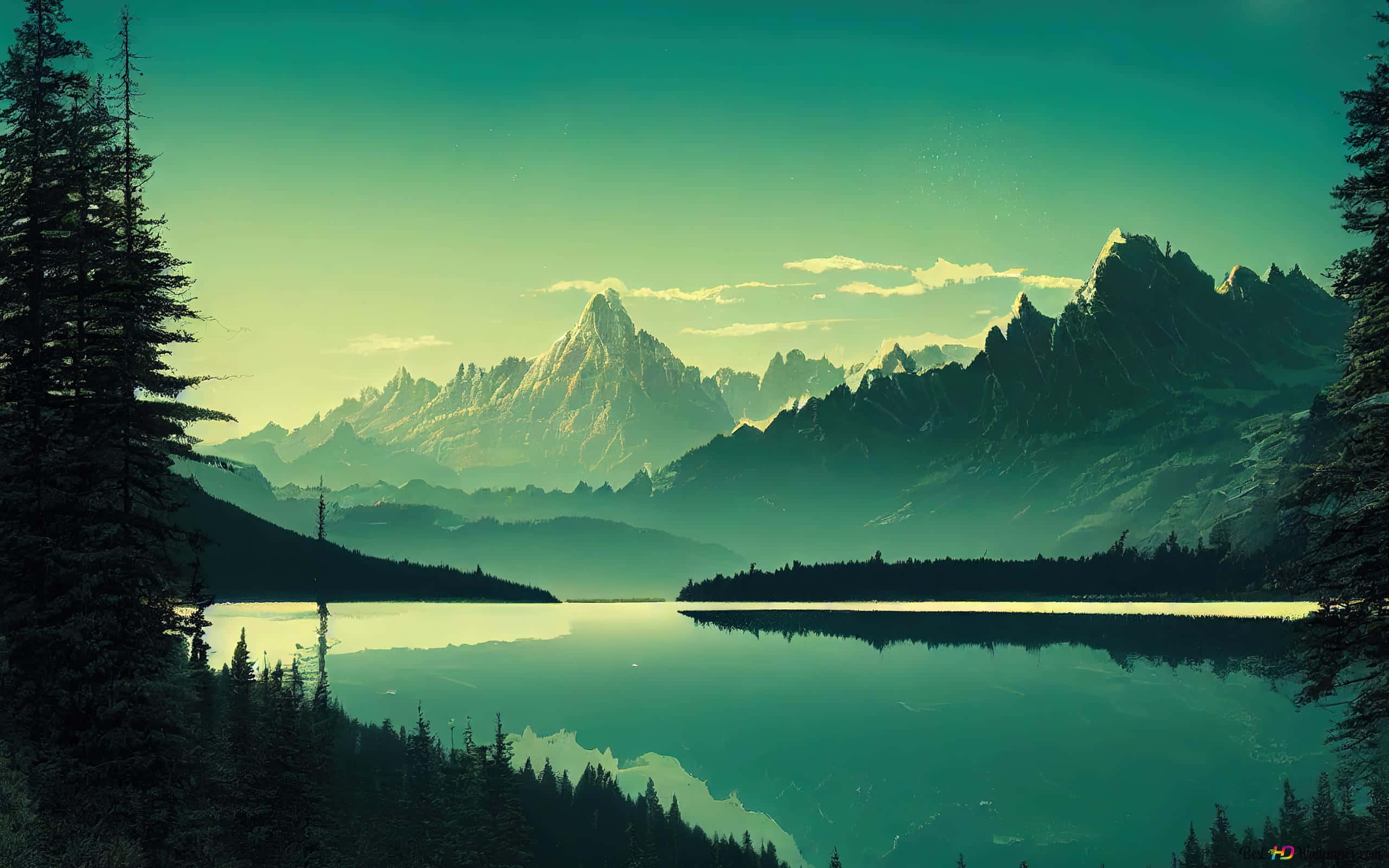 Samsung Tablet, 2560 x 1600, teal sky, 2K Desktop Wallpaper