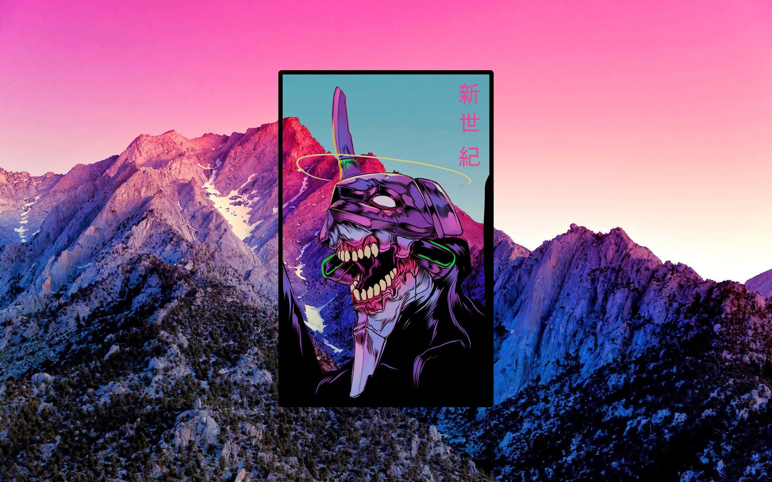 Samsung Tablet, 2560 x 1600, pink and purple mountain sunset, 2K Desktop Wallpaper