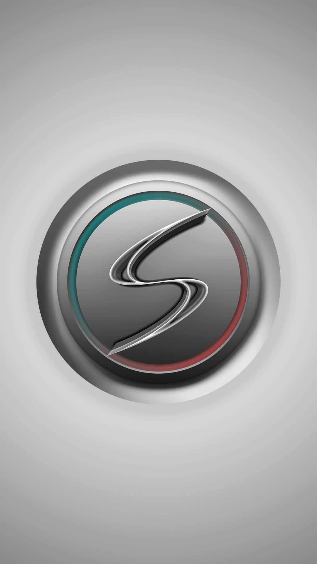 Samsung Galaxy S, teal red accents, metallic circular logo, Full HD Phone Wallpaper
