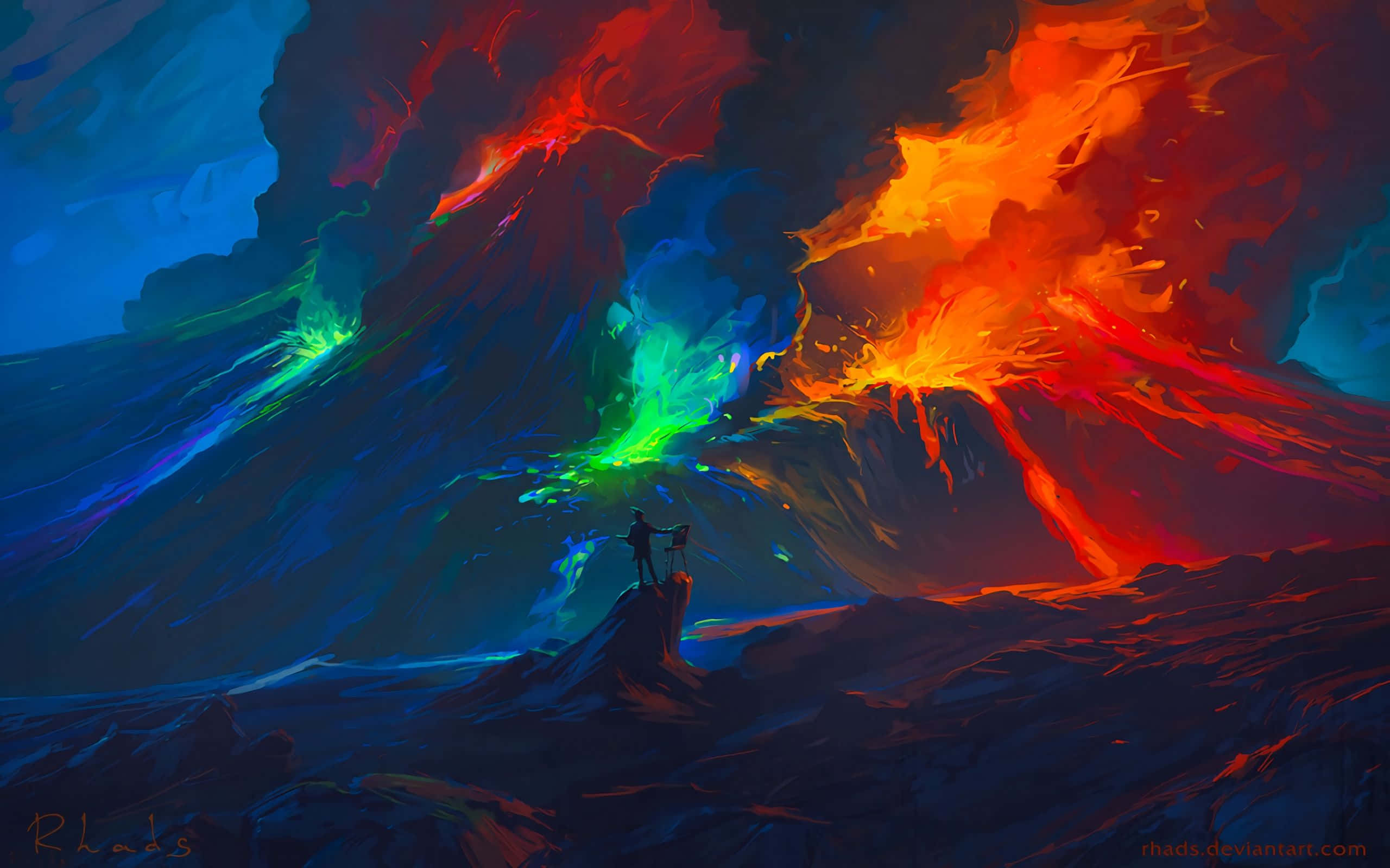Samsung Tablet, 2560 x 1600, volcano, 2K Desktop Wallpaper