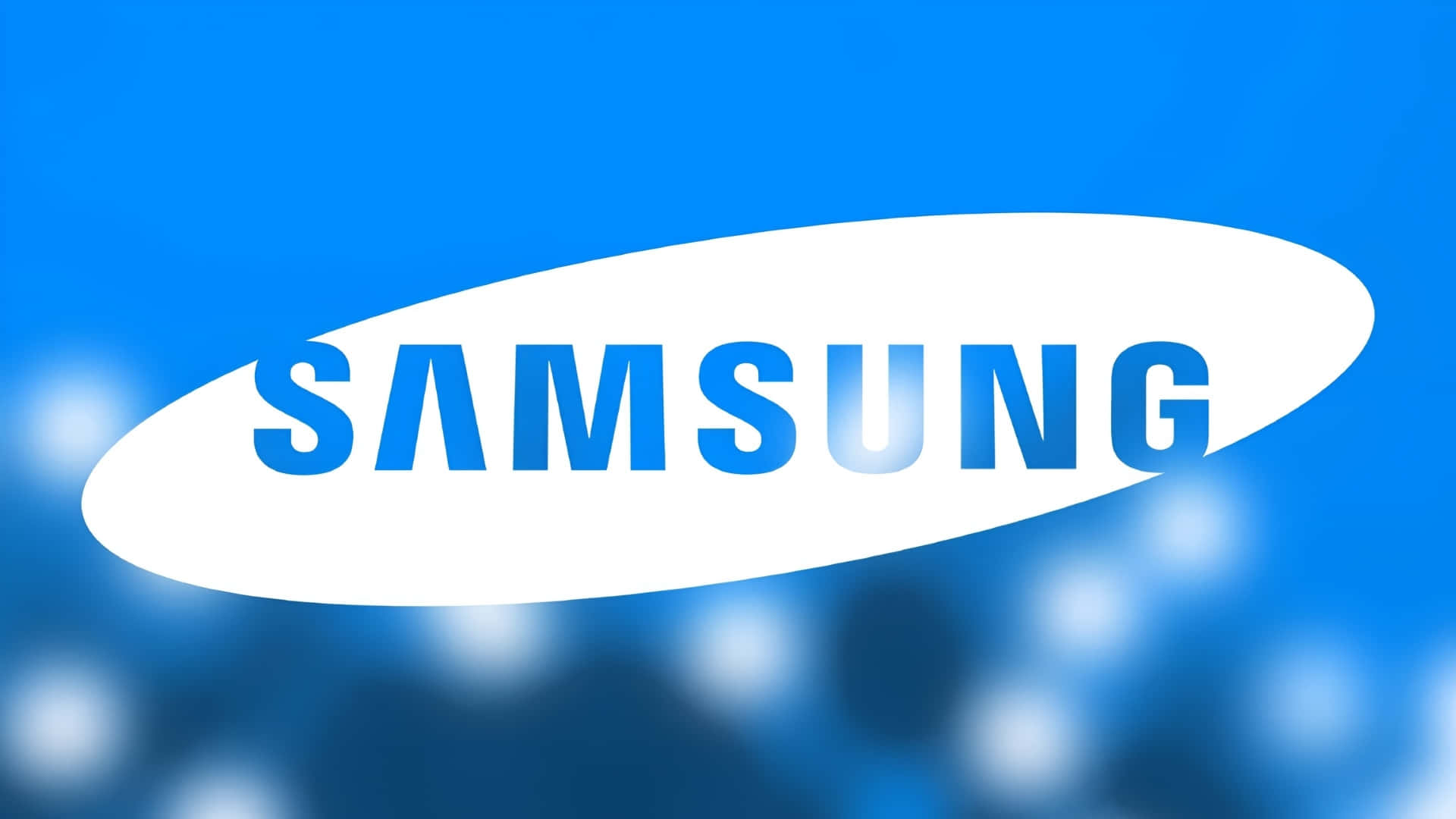 Samsung Tv Logo, blue text, white oval, Full HD Desktop Wallpaper