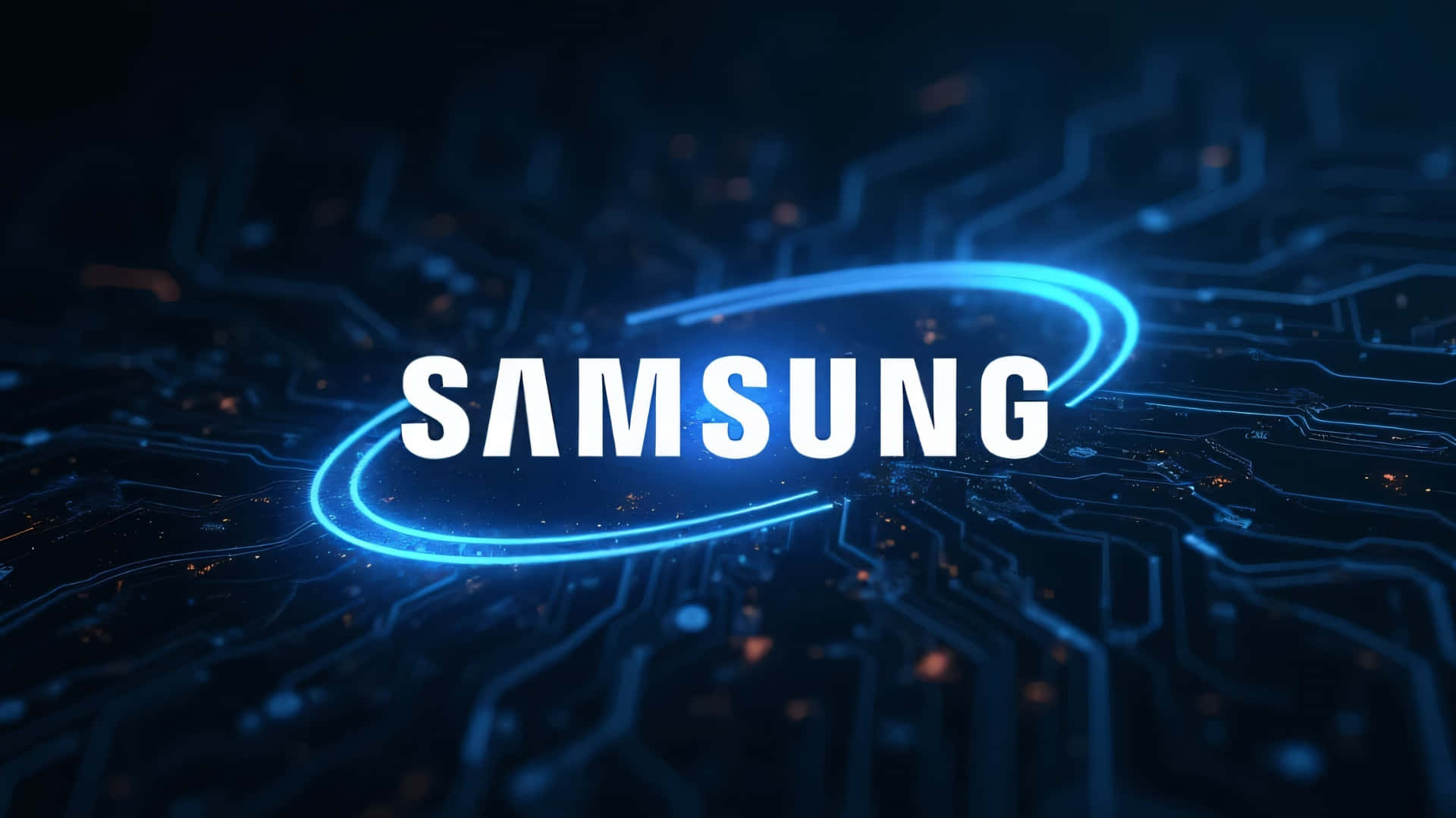 Samsung Tv Logo, white, blue halo, Full HD Desktop Wallpaper
