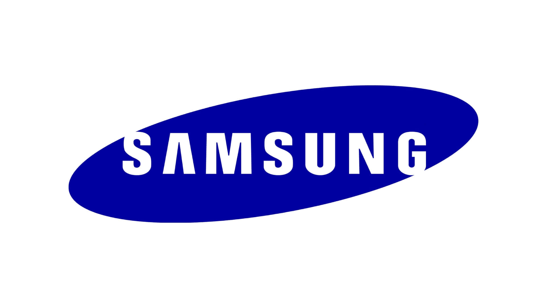 Samsung TV Logo, white uppercase letters, solid blue oval, Full HD Desktop Wallpaper