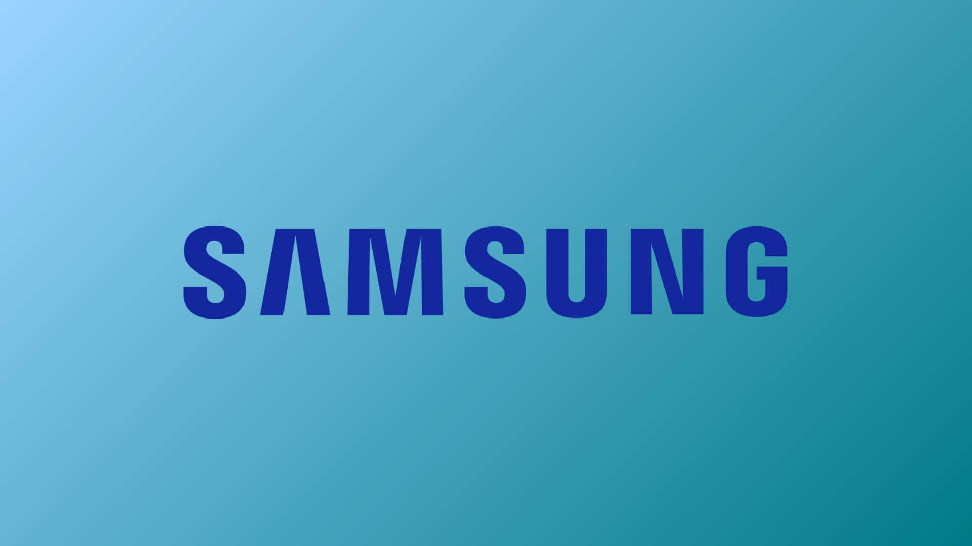 Samsung Tv Logo, bold blue letters, gradient teal background, Full HD Desktop Wallpaper