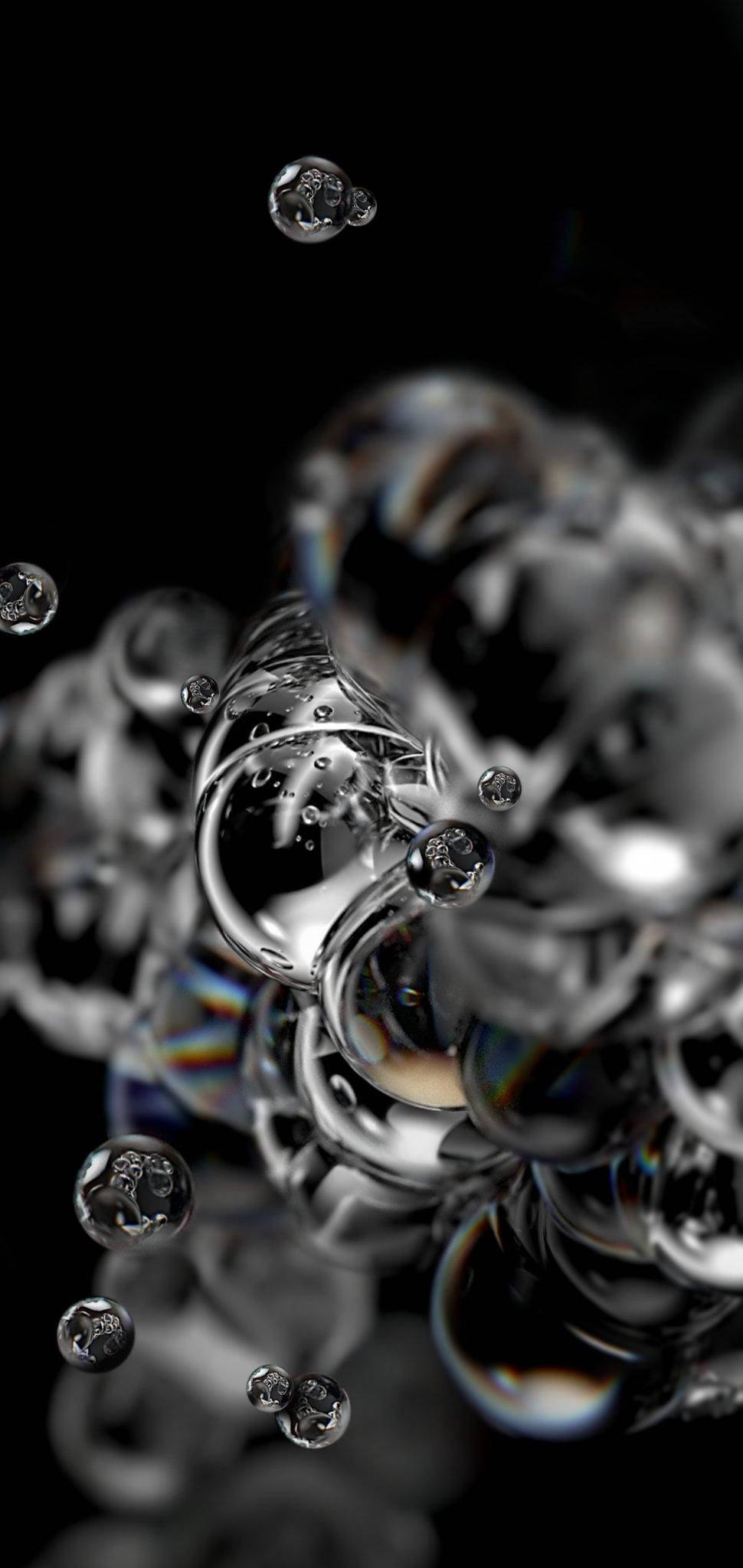 Samsung Ultra 4K, brilliant display, shimmering glass bubbles, Full HD Phone Wallpaper