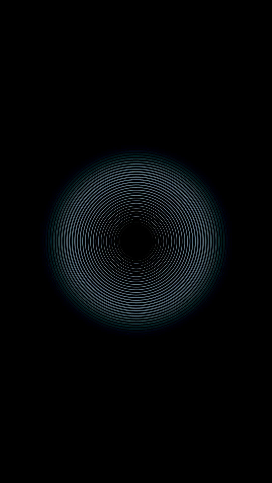 4K Super AMOLED, glowing concentric circles, deep black background, Full HD Phone Wallpaper