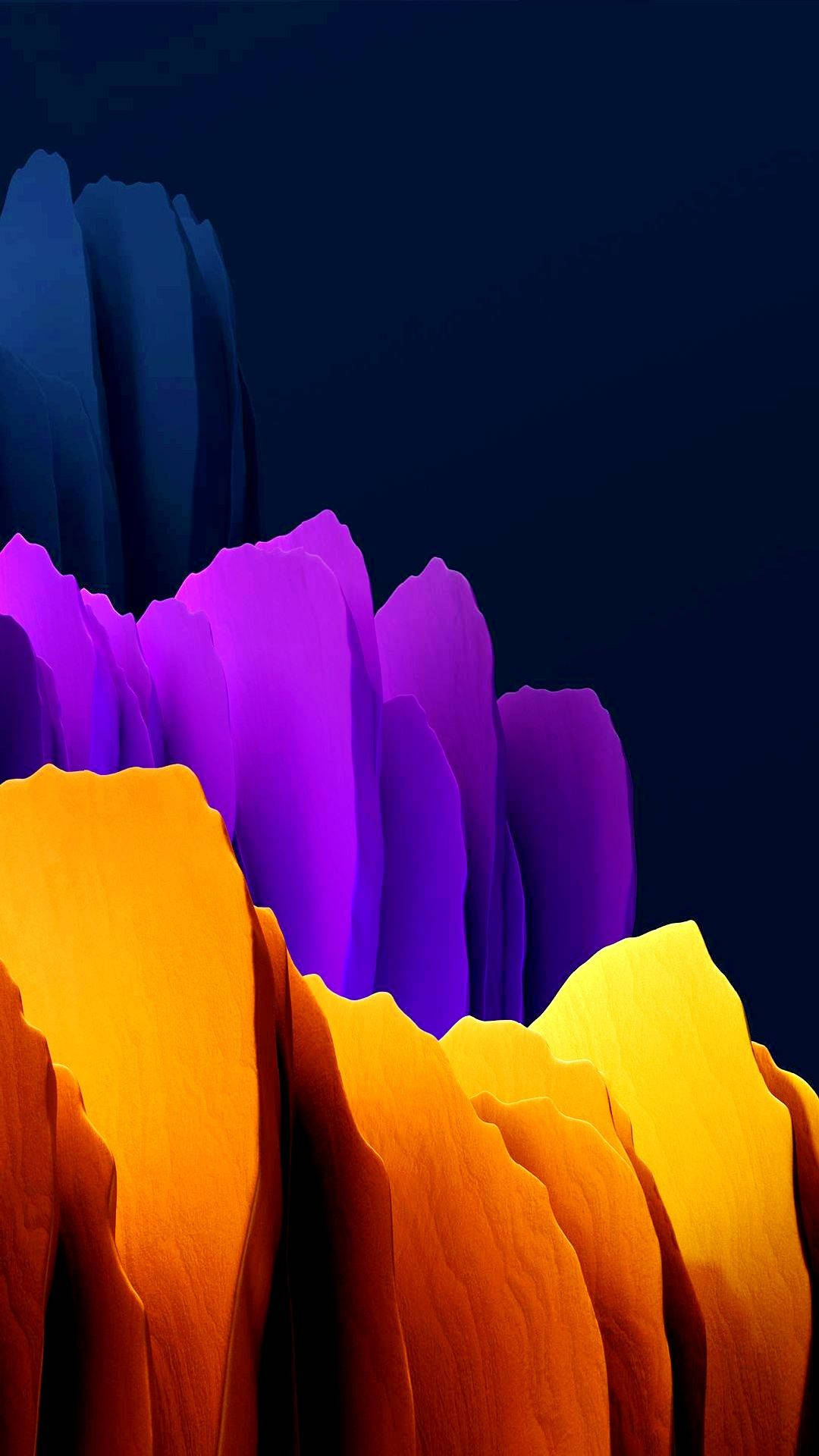 Samsung Galaxy 4K, fiery orange, electric purple, Full HD Phone Wallpaper