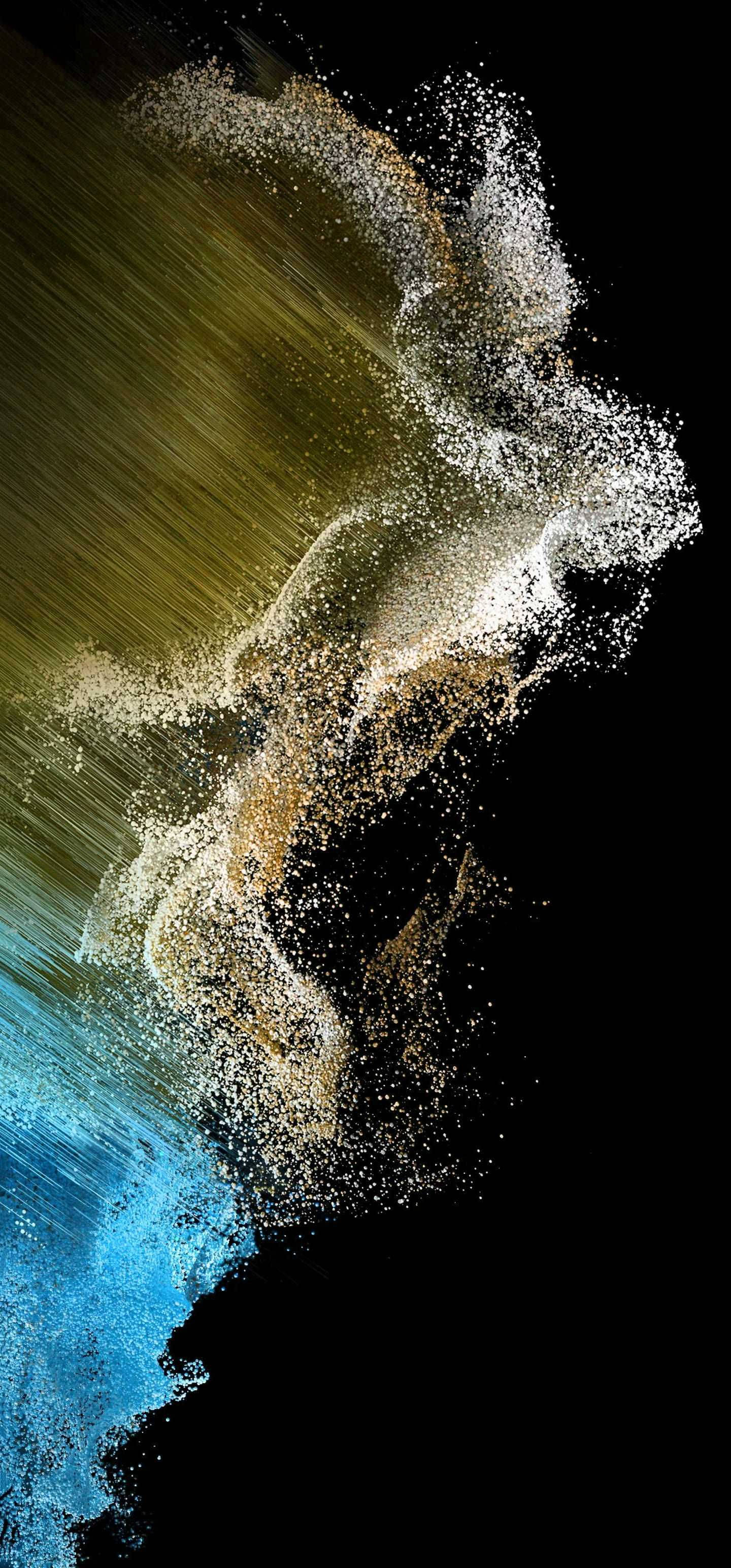 Samsung Ultra 4K, gold, blue, 2K Phone Wallpaper