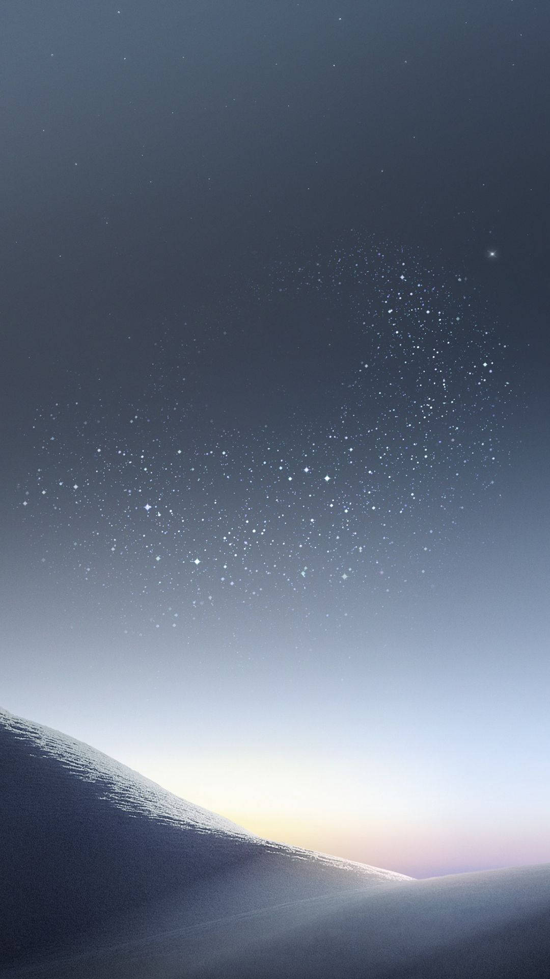 Grey Desert Galaxy, Samsung, snow-covered mountain ridge, Full HD Phone Wallpaper