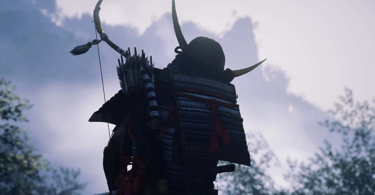samurai warrior, full armor, bow, HD Desktop Wallpaper